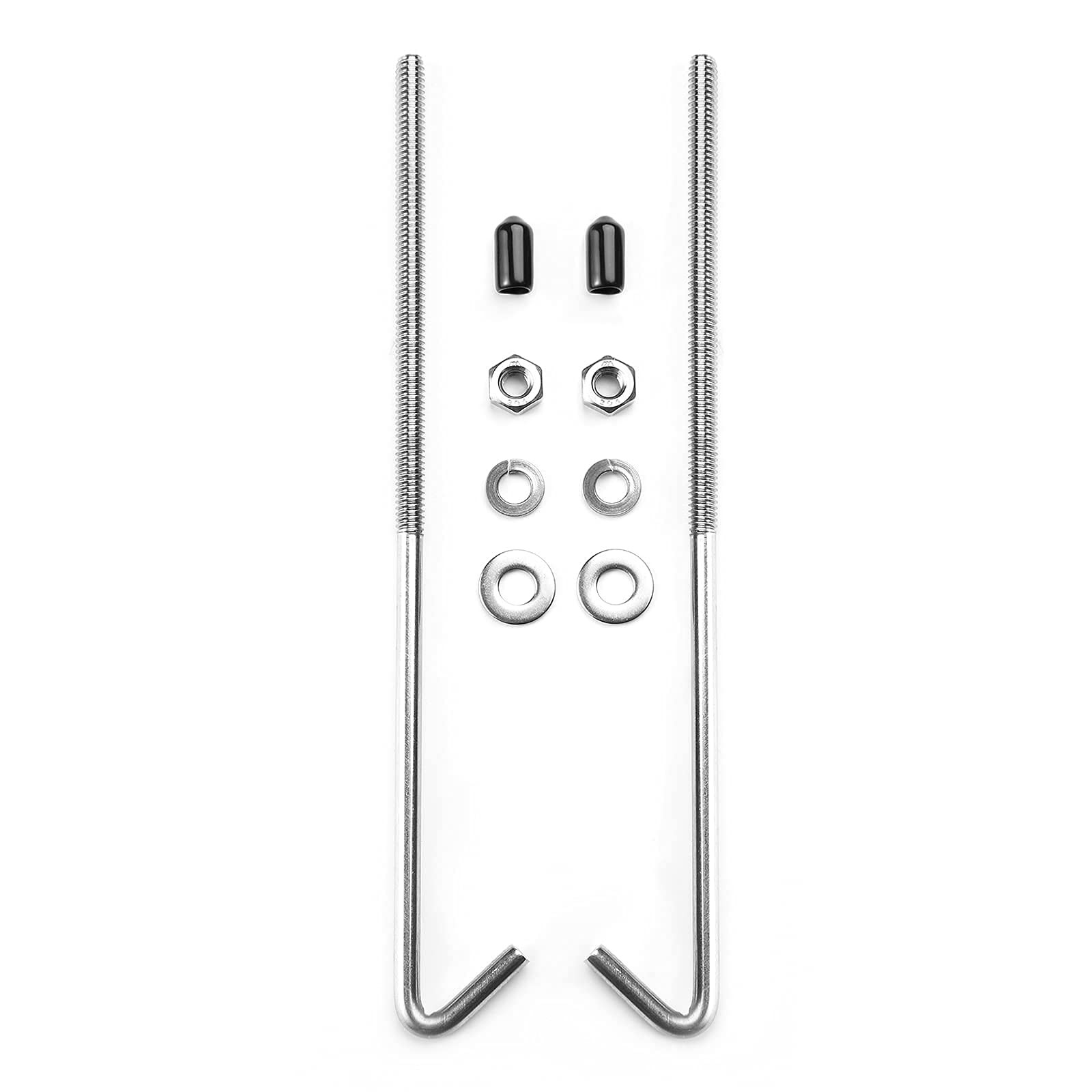 ARONOVA 10Inch 188 Stainless Steel JHook Battery Hold Down Bolts, Rustproof