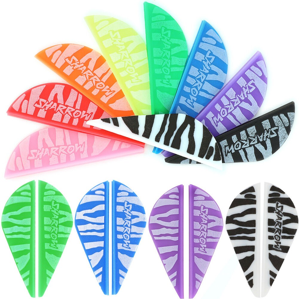Archery 2"Arrow Vane Waterproof Fletches Rubber Feather Bow Hunting Shooting 50X