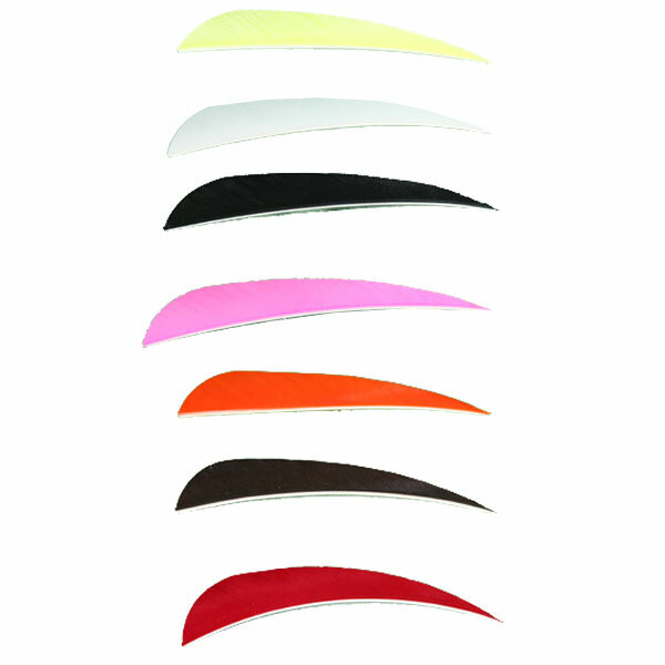 Muddy Buck Gear 4" Parabolic RW  Feathers - 50 Pack - Flo Pink