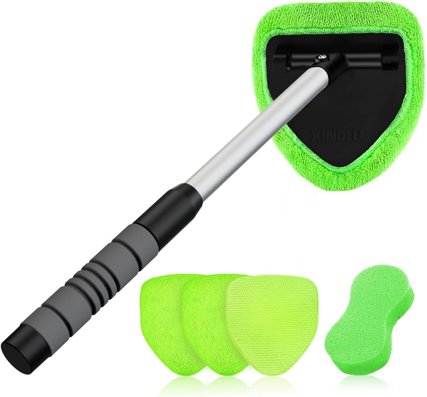 Head Car, Window Cleaning Kit with Extendable Handle, Glass Cleaning Kits, Tools