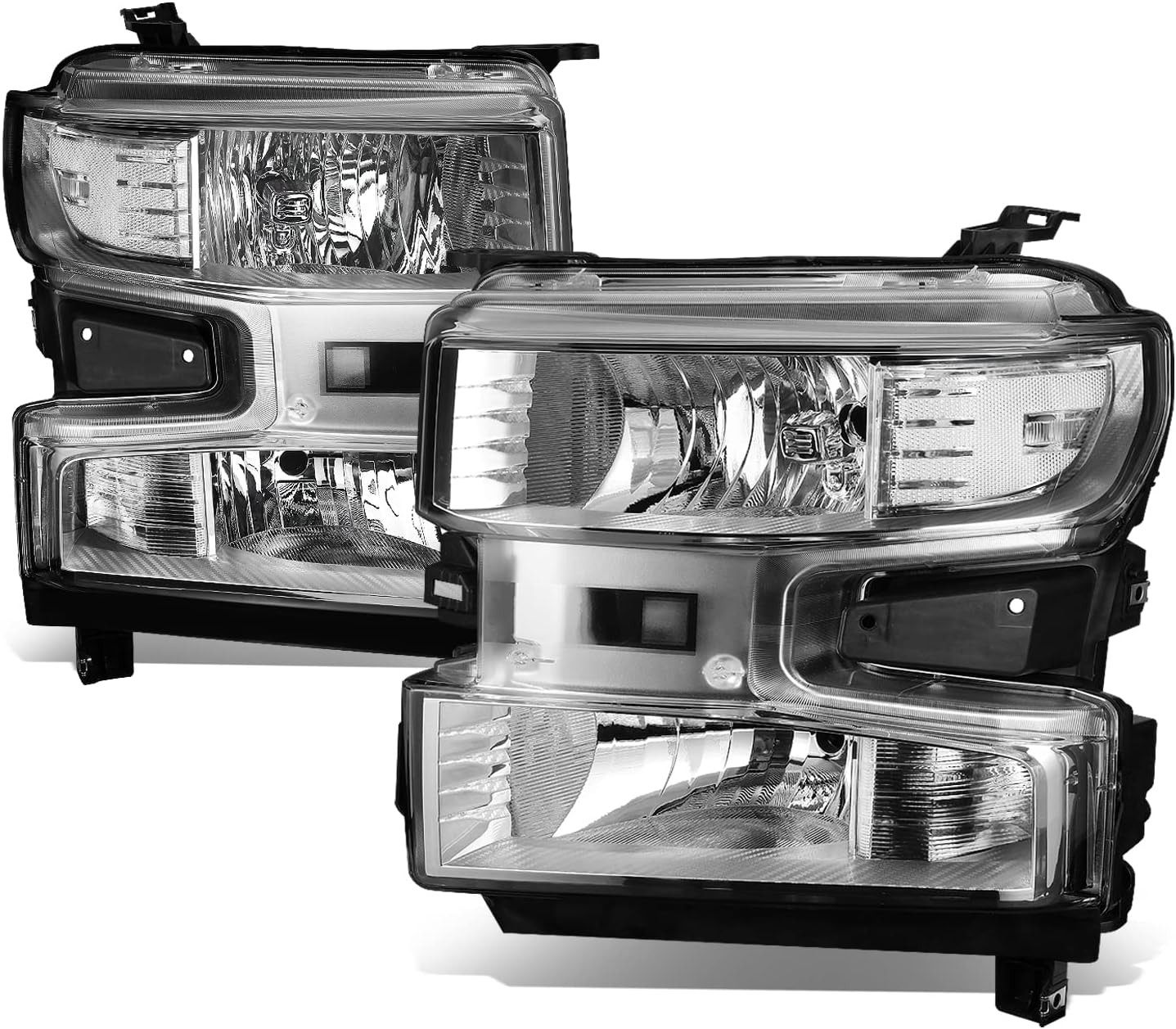 Headlights Assembly Headlamp Replacement Compatible with 2019-2024 Chevy Silvera