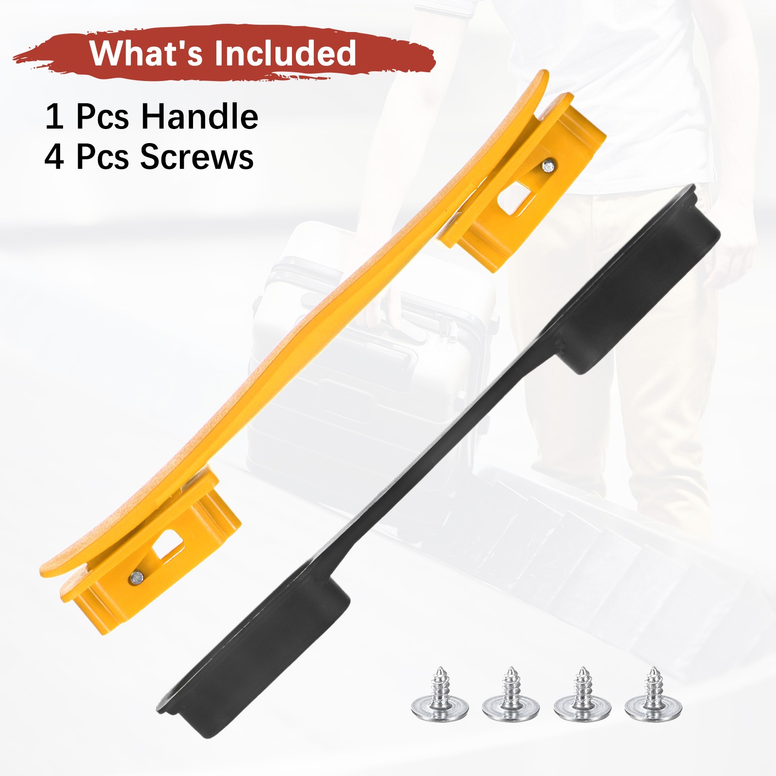 1PCS Luggage Replacement Handle for Suitcase - [Yellow-8.5IN]