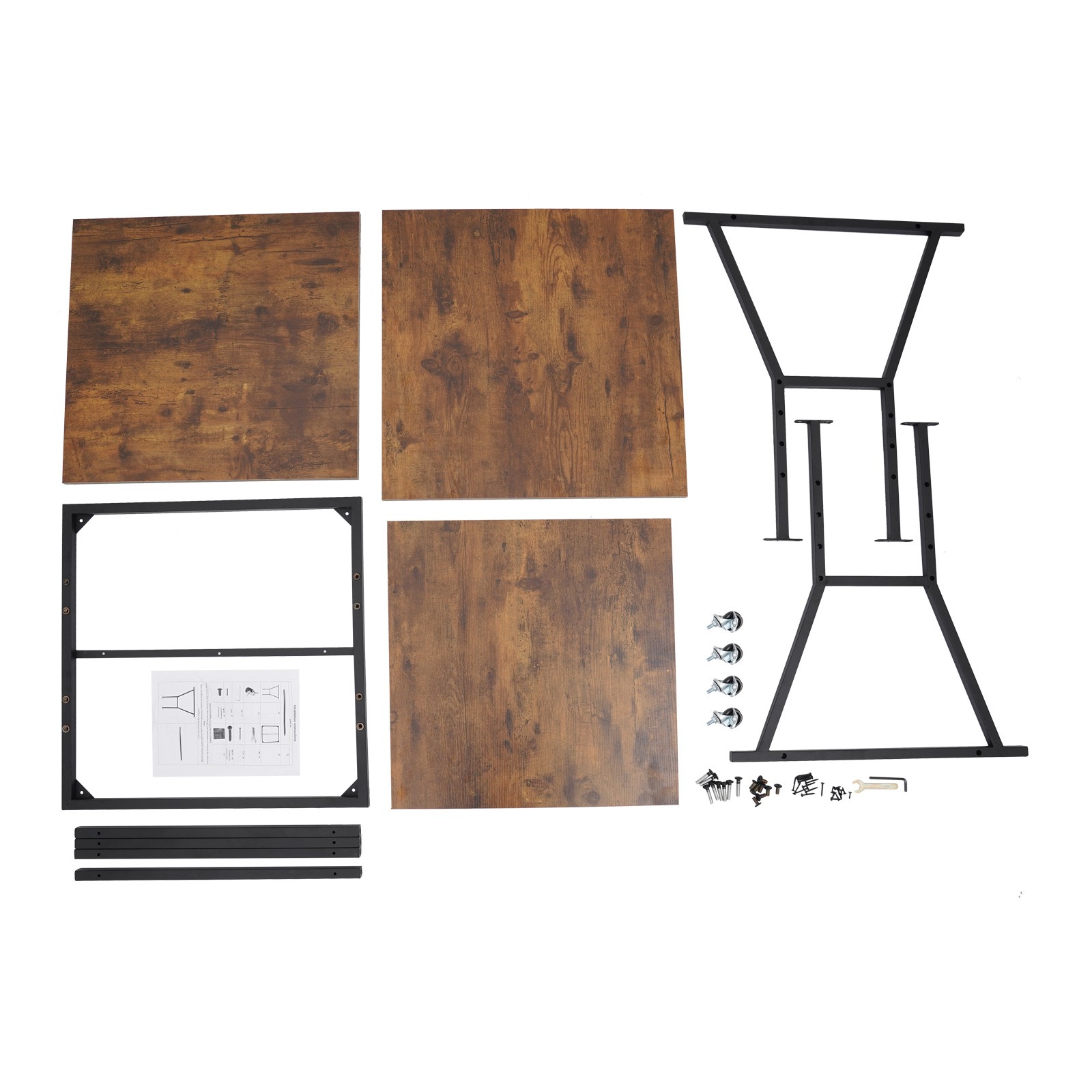3-Tier Printer Stand with Adjustable Shelves & Wheels for Home/Office