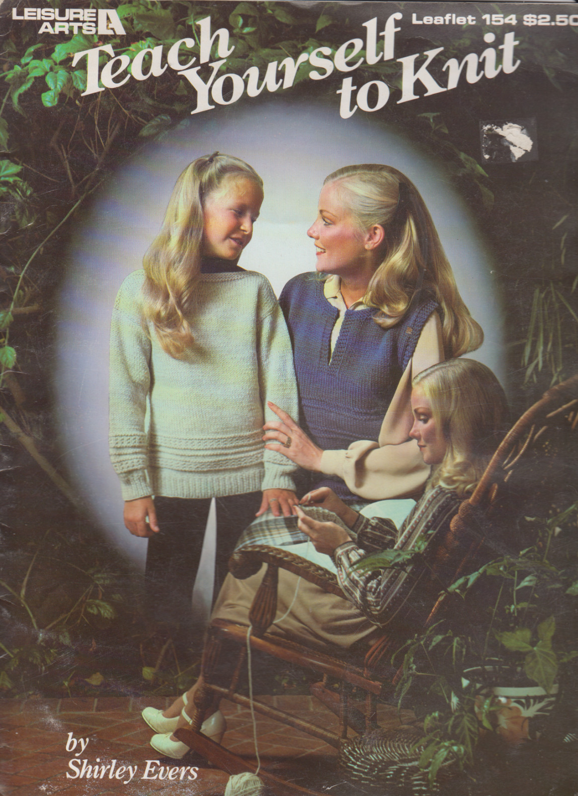 Teach Yourself to Knit - Leisure Arts Leaflet # 154