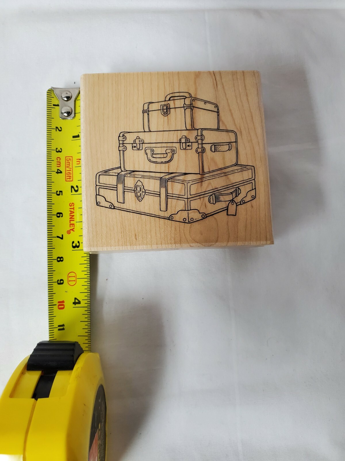 Stack of 3 Luggage Stampabilities I1097 Rubber Stamps 2009 Suitcases Stacked New