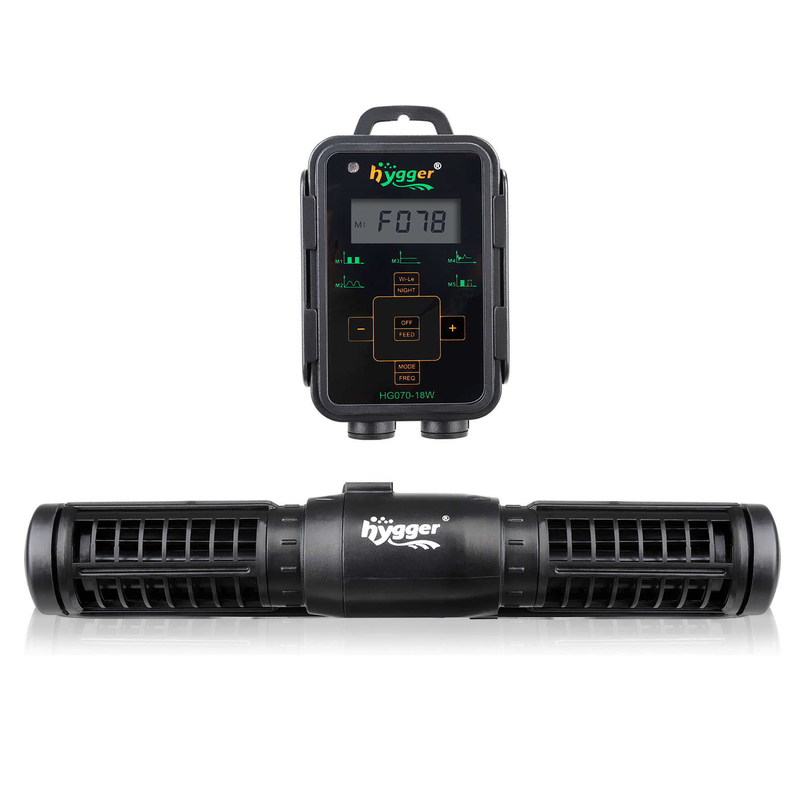 Hygger 12W-25W Aquarium Wave Maker Adjustable Cross Flow Pump with Controller
