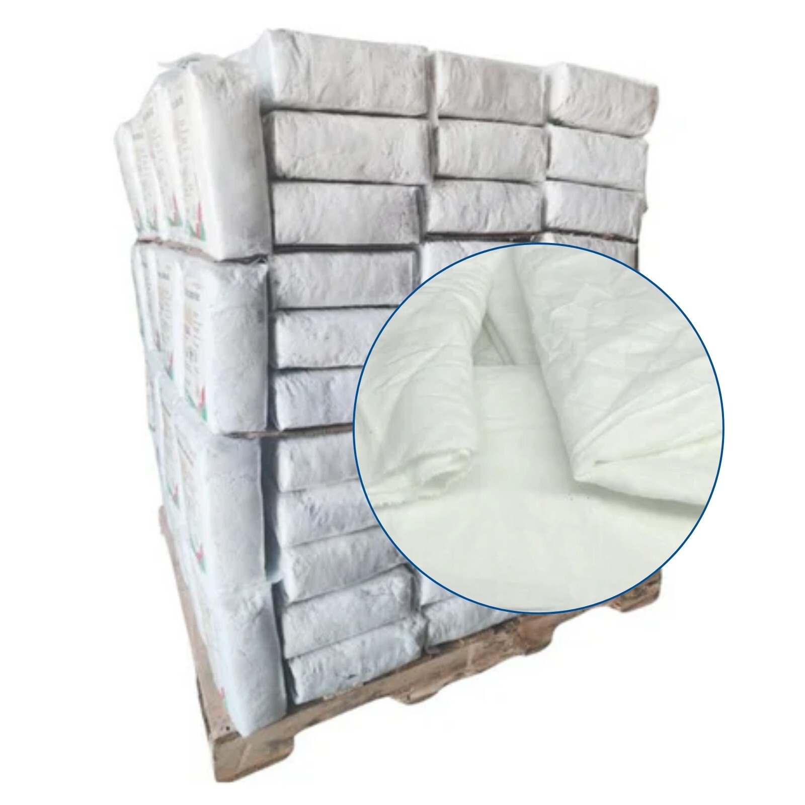 White Sheeting Cotton Cleaning Rags - 600 lbs. Pallet 120 x 5 lbs. Bags