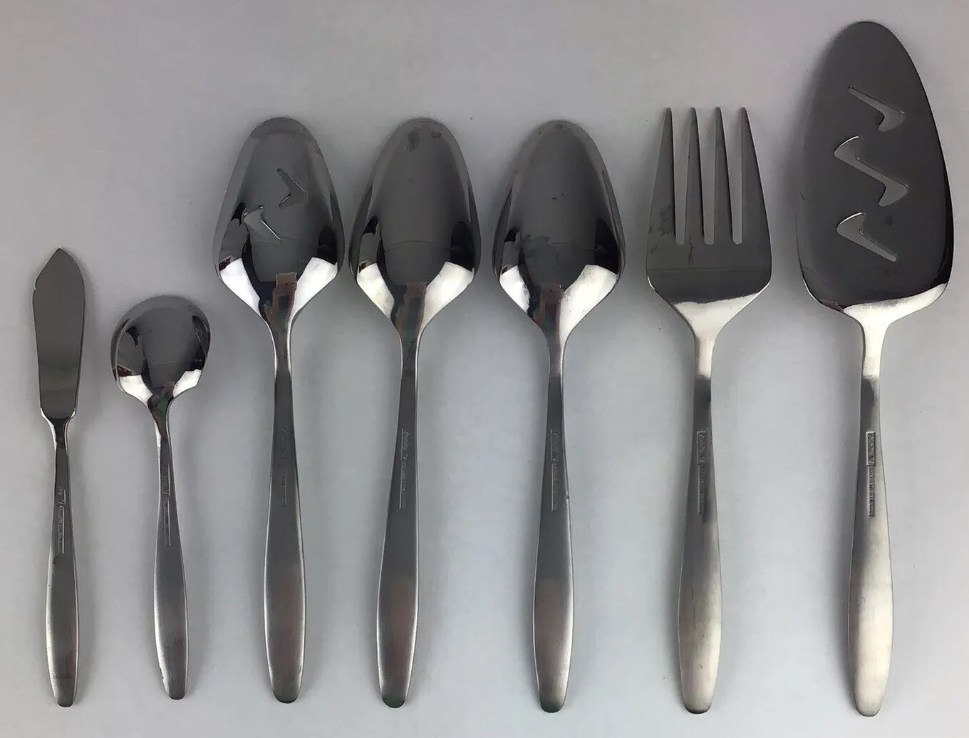 Easterling Rhineland Stainless Japan Flatware 7 Pc Serving Set Pie Server Meat
