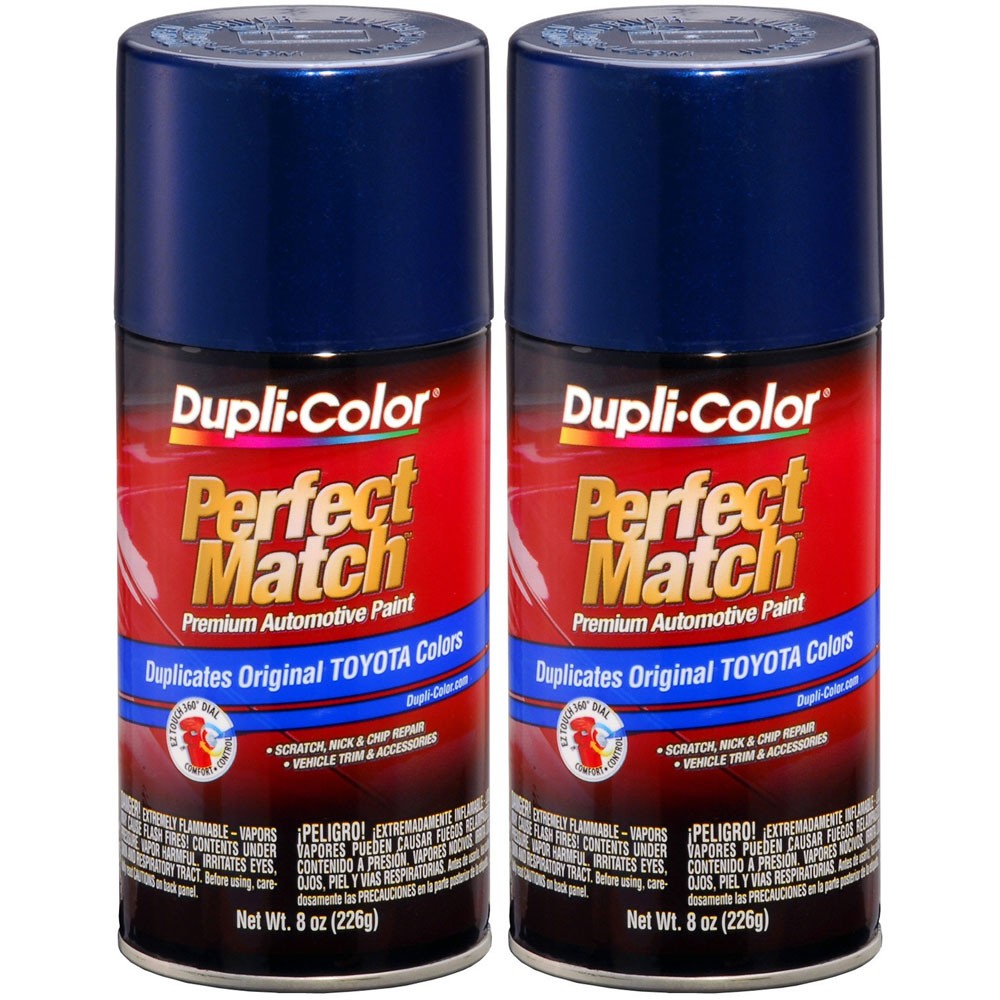 Duplicolor BTY1623 (2-Pack), Aerosol Paint for Toyota 8P4, Dark Blue Pearl