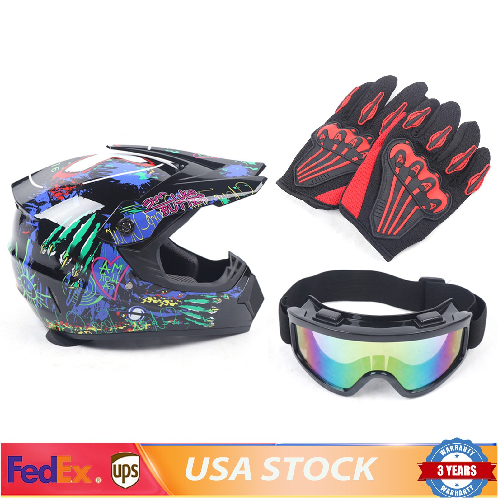 Motorcycle Dirt Bike Motocross Off Road Helmets , Unisex , Adult Racing Helmet