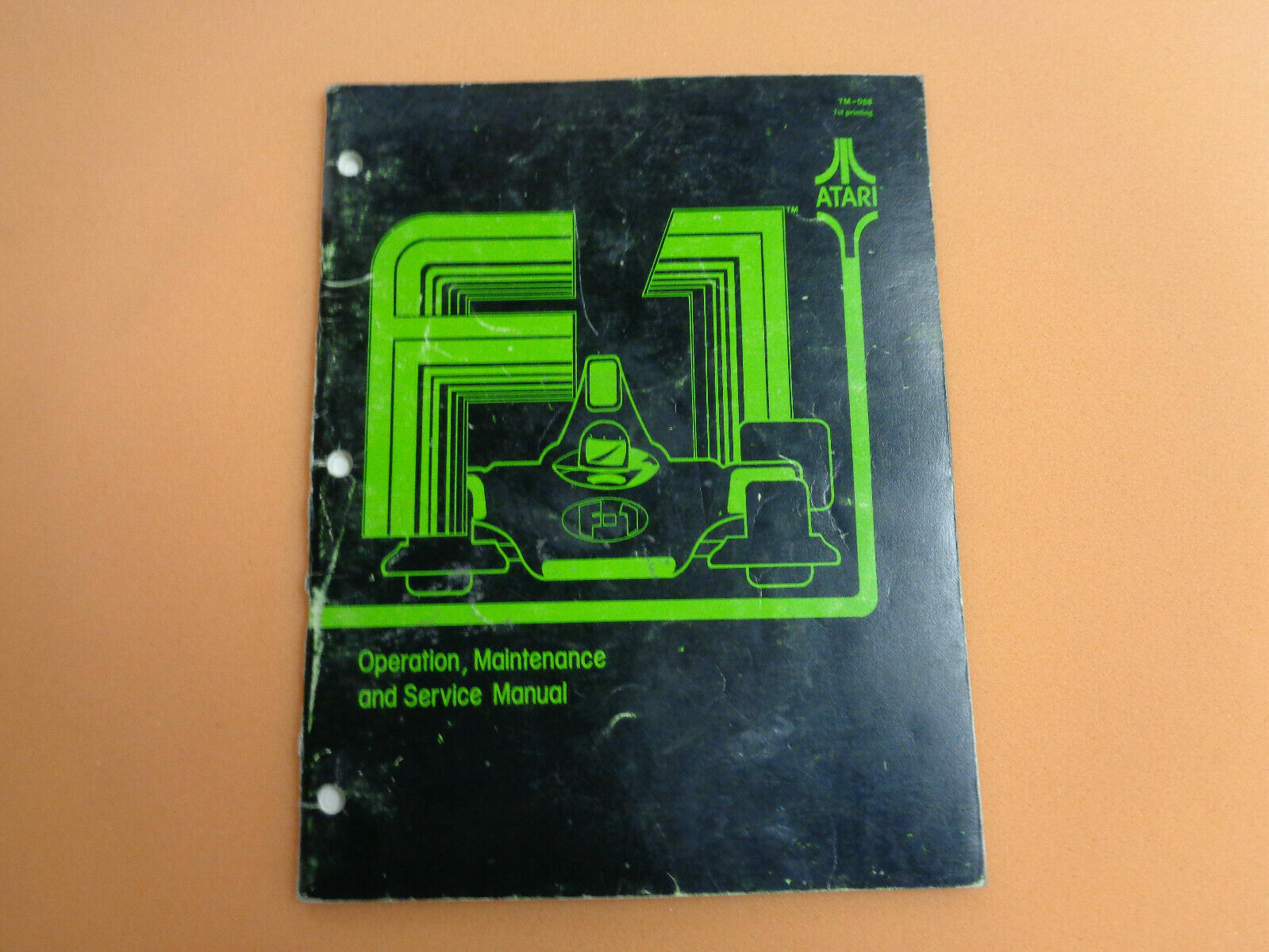 orignal atari f-1 tm-088 arcade game manual