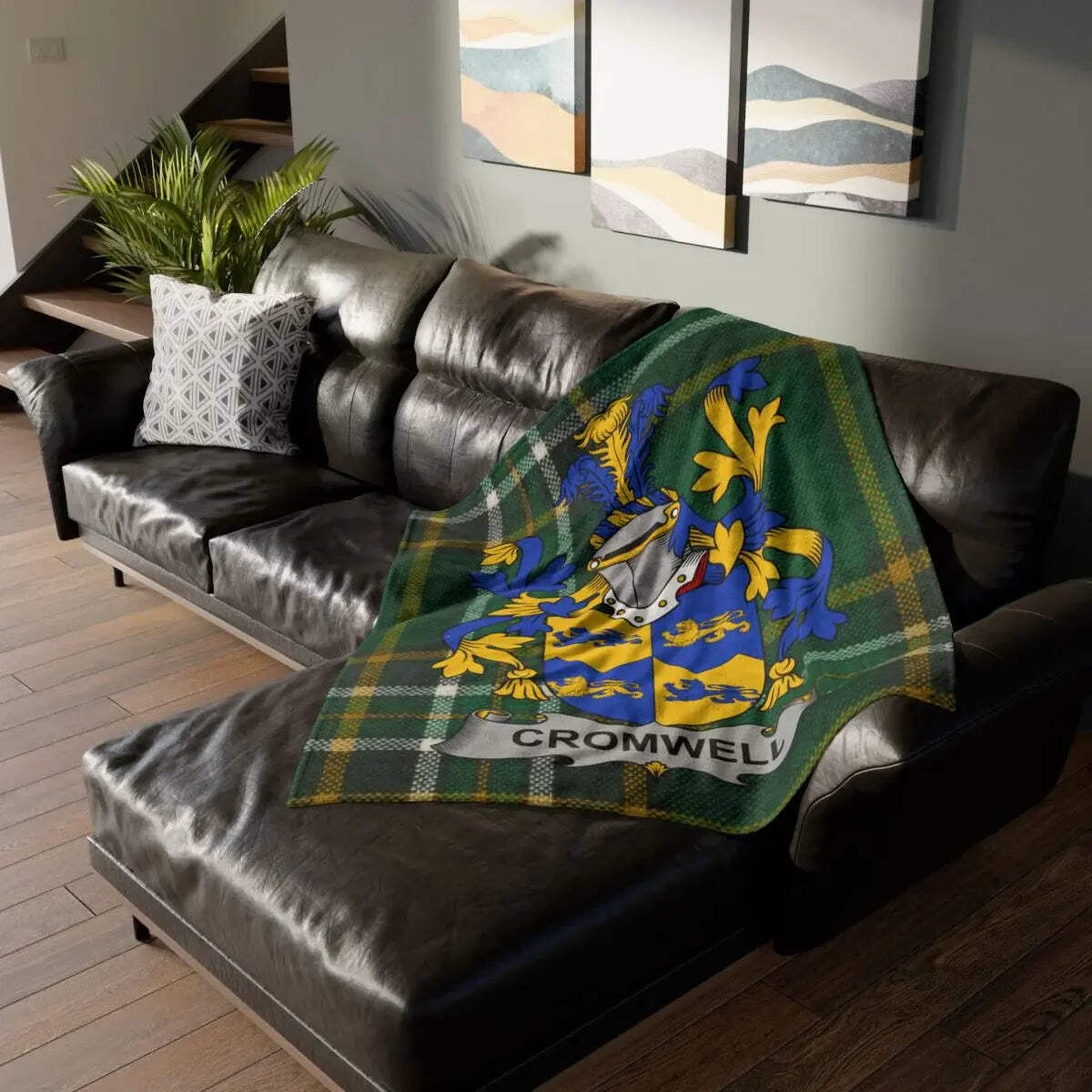 Cromwell Family Crest Irish Blanket