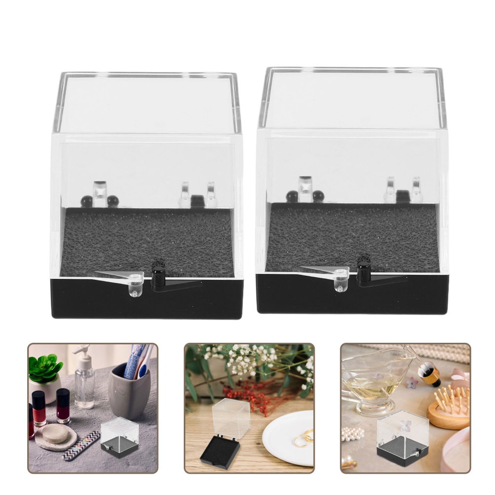 6 Pcs Crystal Display Box Stone Small Specimen Boxes Mineral Sample Case