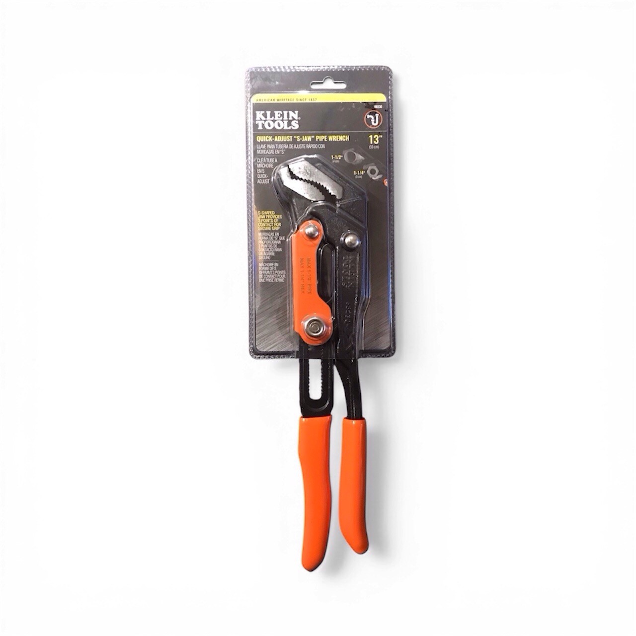 Klein Tools 68230 Quick-adjust “S-Jaw” Pipe wrench  13” (33cm)