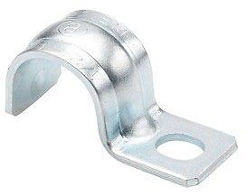 Bridgeport 921-S, 3/4", 0.27" Hole, Steel, 1-Hole, EMT Conduit Strap , 10 pc