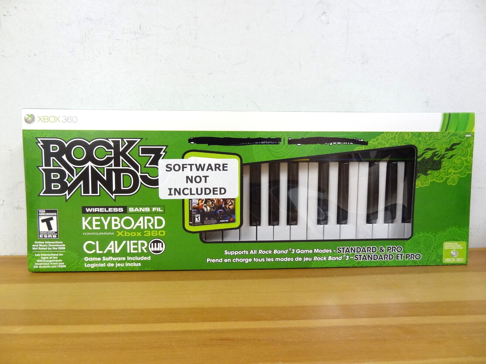 Microsoft Xbox 360 Rock Band 3 Wireless Keyboard + Strap NEW - GAME NOT INCLUDED