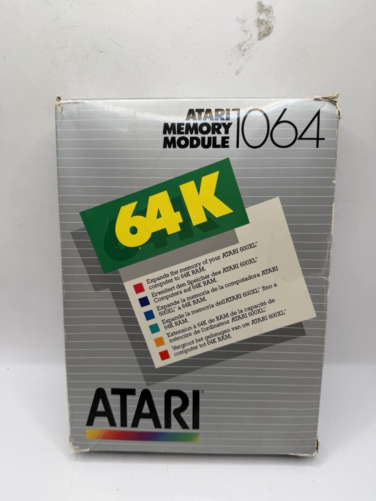 Atari 1064 Memory Expansion 64 KB For Atari 600XL Mint Condition W Original Box