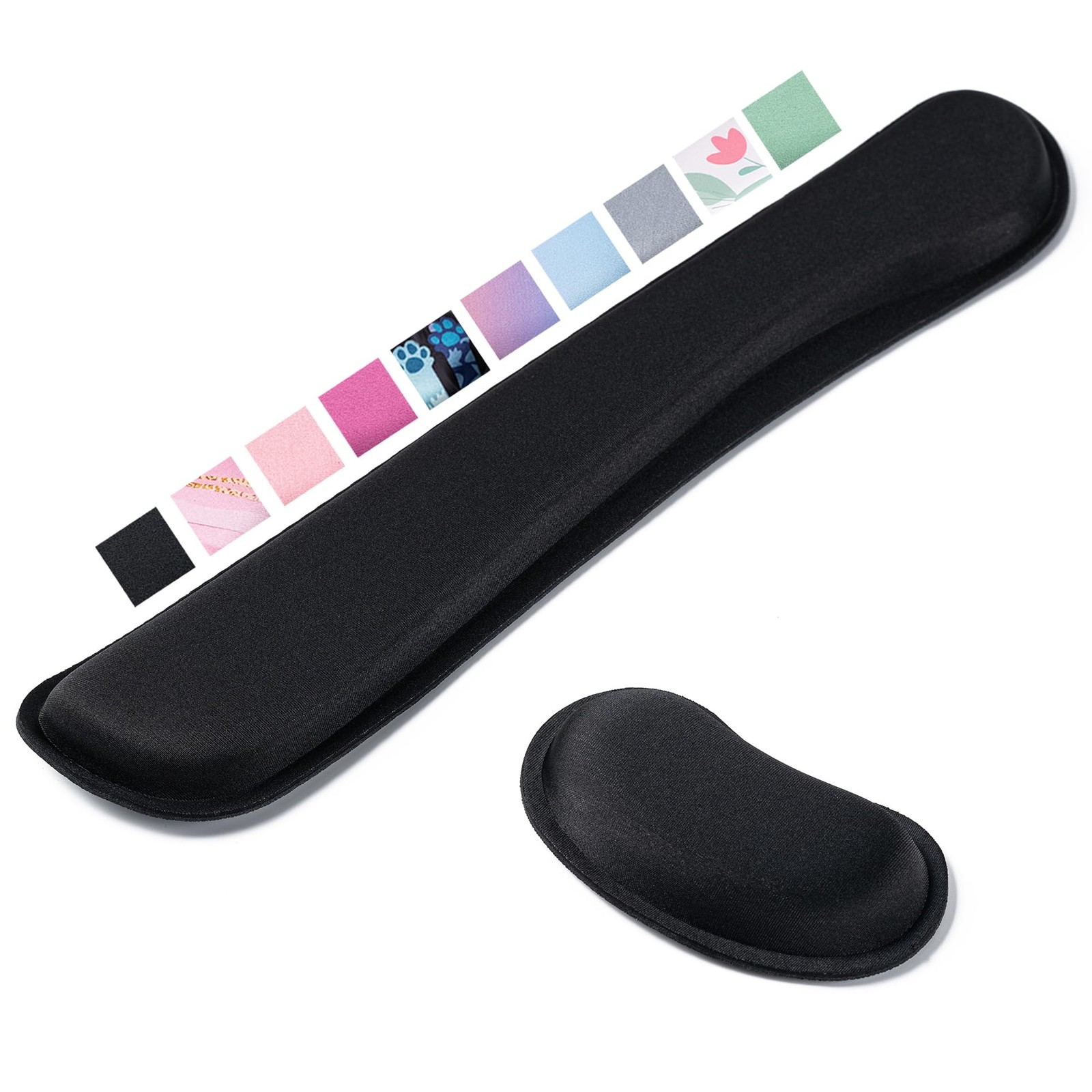 Hoewina Keyboard Wrist Rest,Ergonomic 17.5 x 3.5 inches, Black