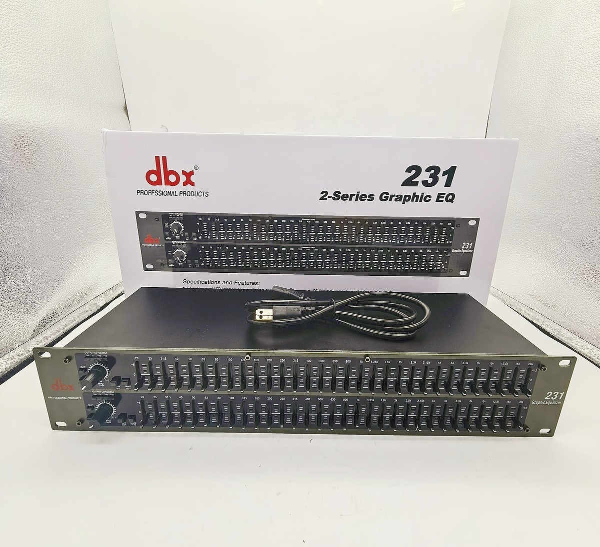 DBX 231 Dual Channel 31-Band Graphic Equalizer Rackmount Pro Audio EQ - TESTED