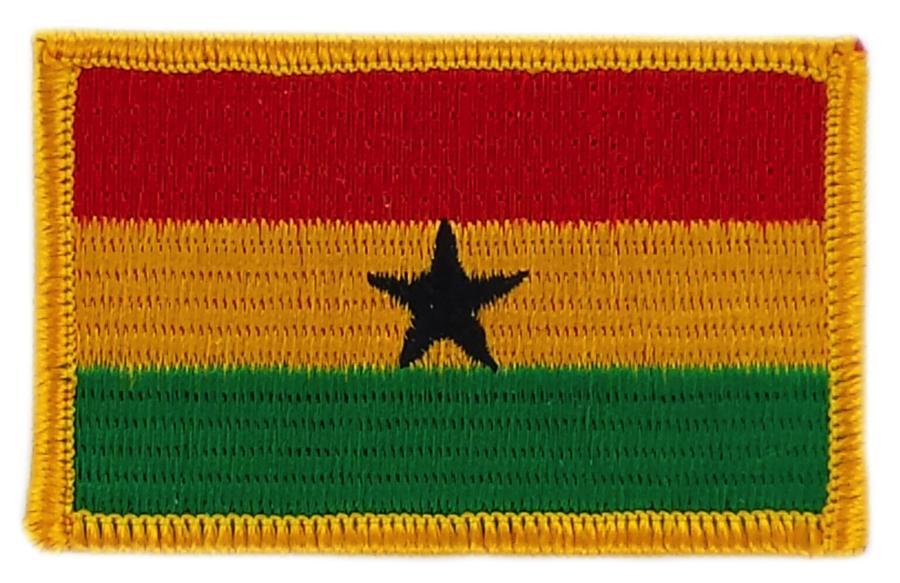 Embroidered Patch Ghana FLAG Iron-On
