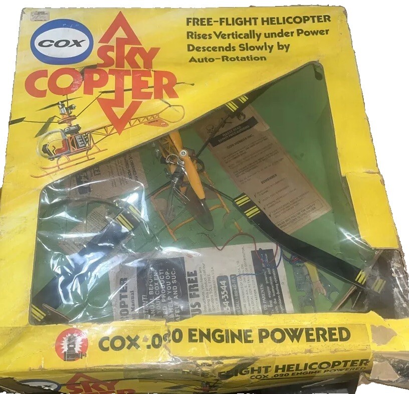 Vintage COX .020 Sky Copter 7100 Flight Helicopter 1974 as Is