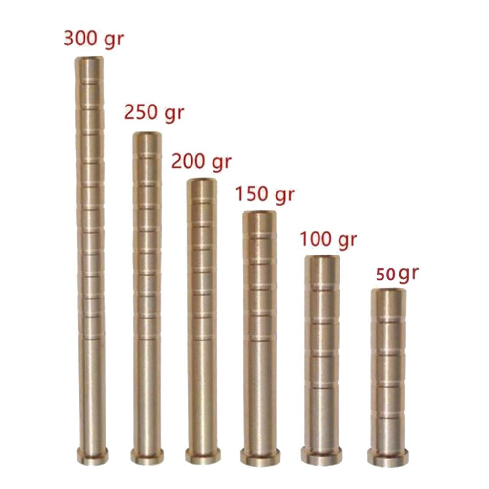 12Pcs 50-100gr Heavy Weight Arrow Brass Inserts Base Archery ID6.2mm Arrow Shaft