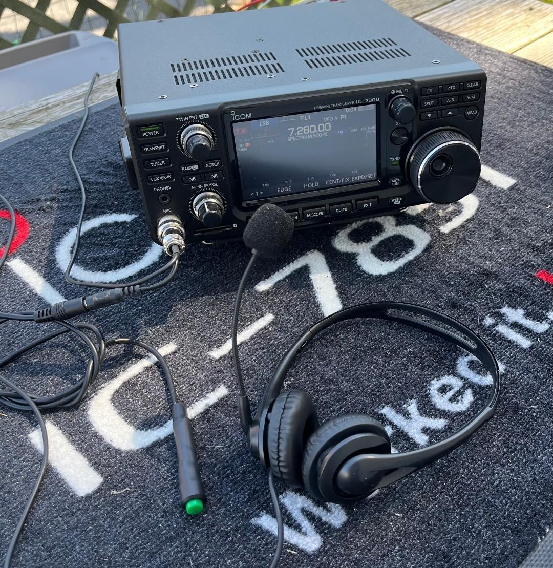 W2ENY Compact Headset w/boom mic for Icom 7300 and others Perfect for POTA SOTA