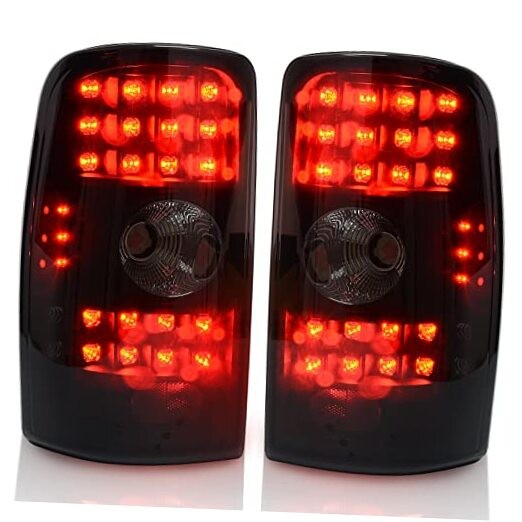 LED Tail Lights Compatible with 2001-2006 Chevy Smoke Lens Fit 01-06 Suburban