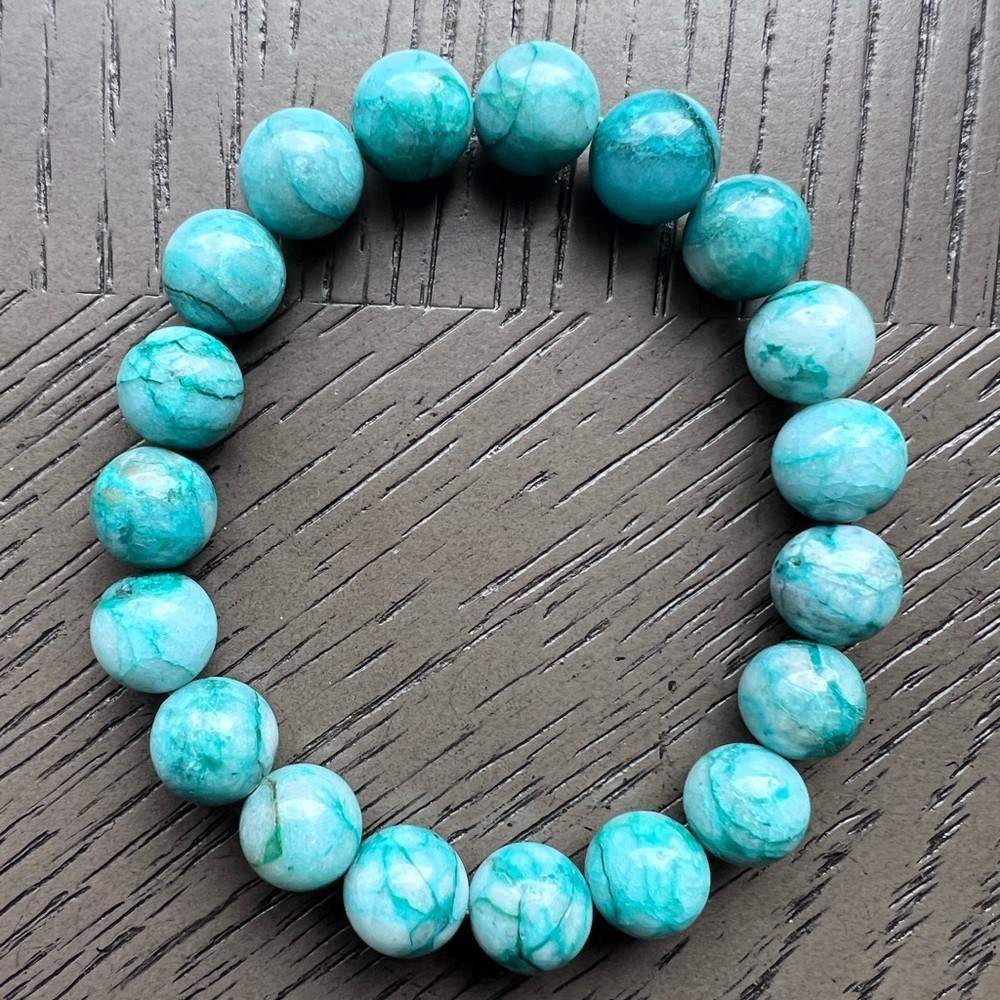 Chrysocolla bracelet 10mm 6.5’