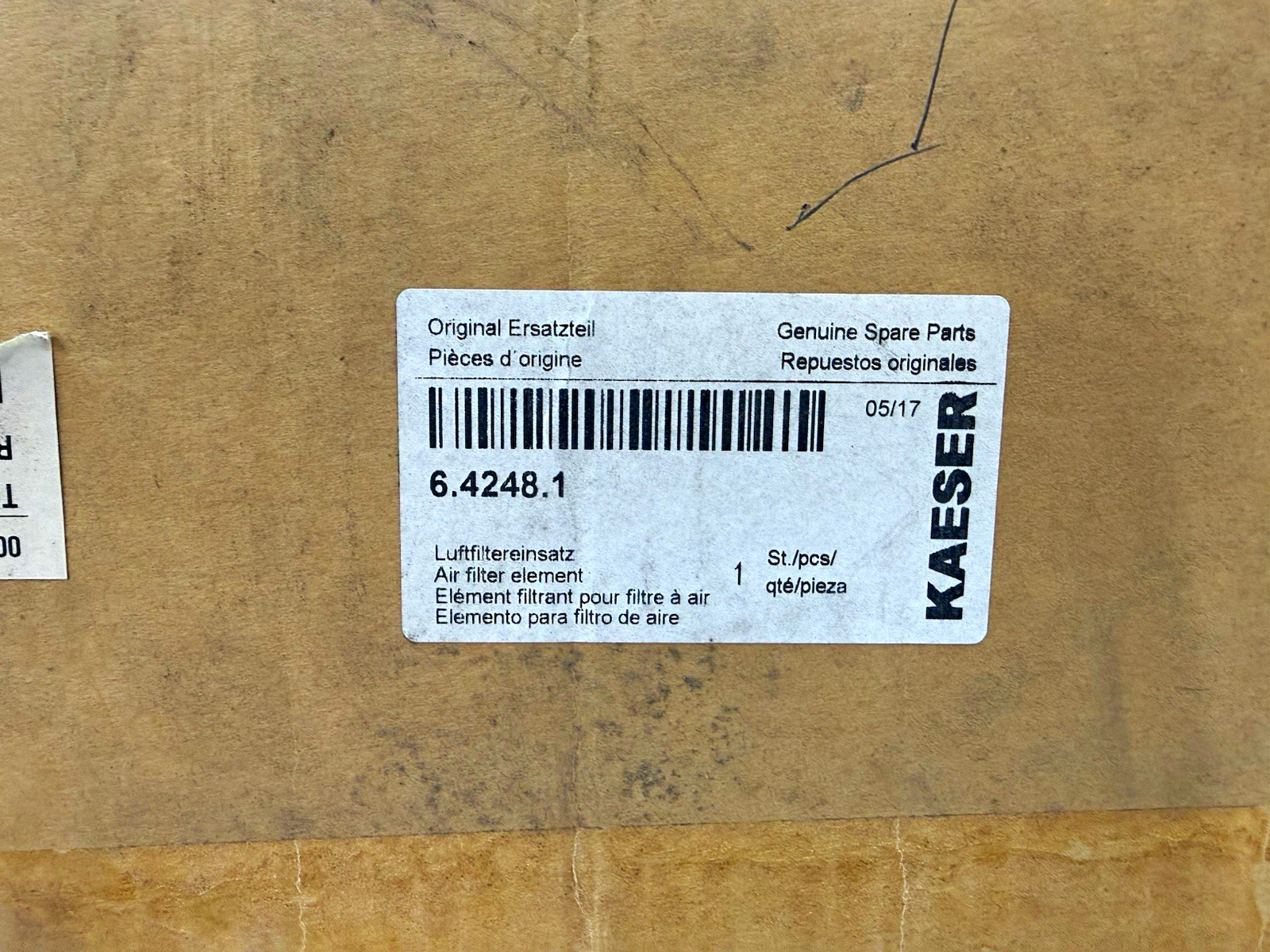 Kaeser Genuine Spare Part Air Filter Element Luftfiltereinsatz 6.4248.1