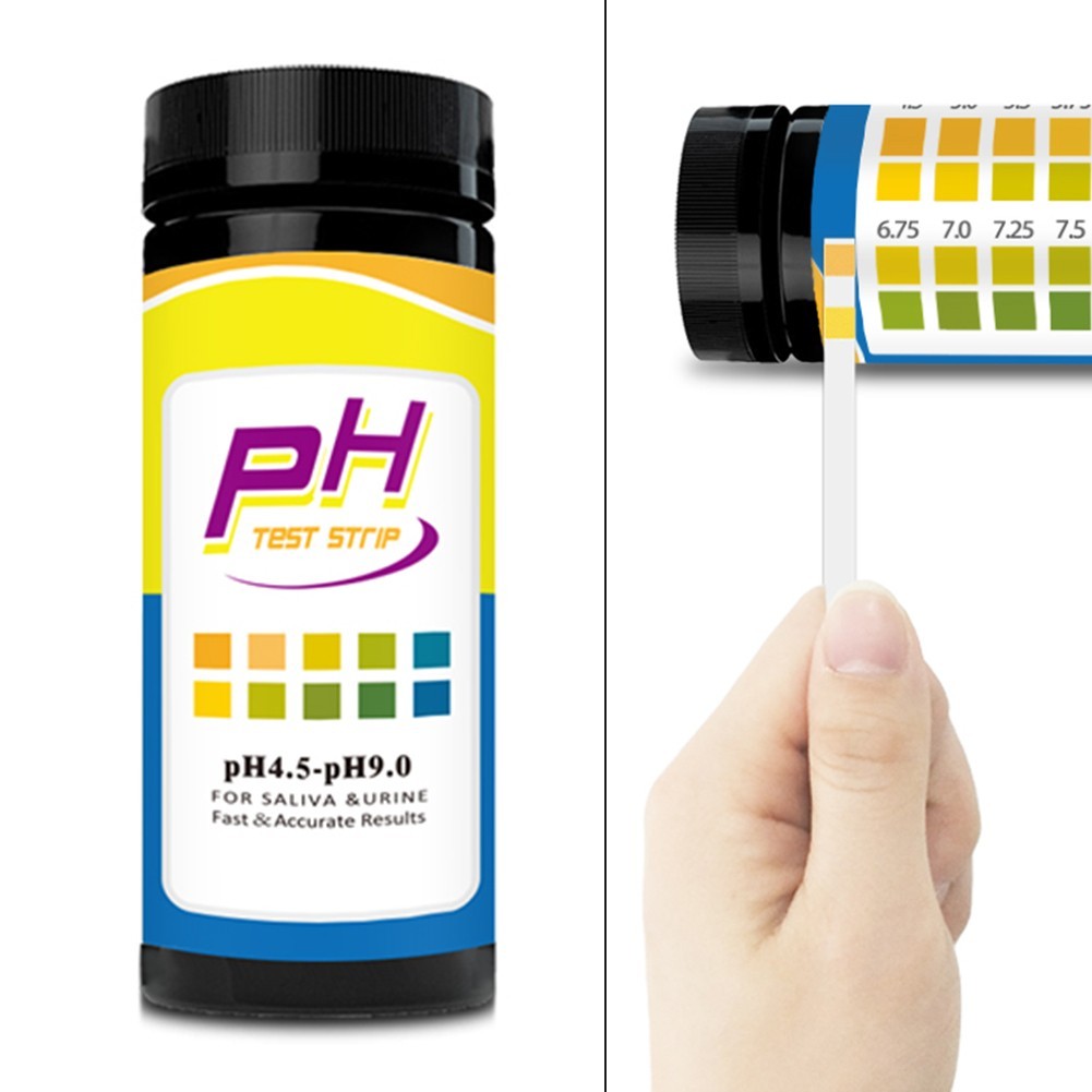 100 pcs Conveniently Packaged pH Testing Strips with Easy Instructions