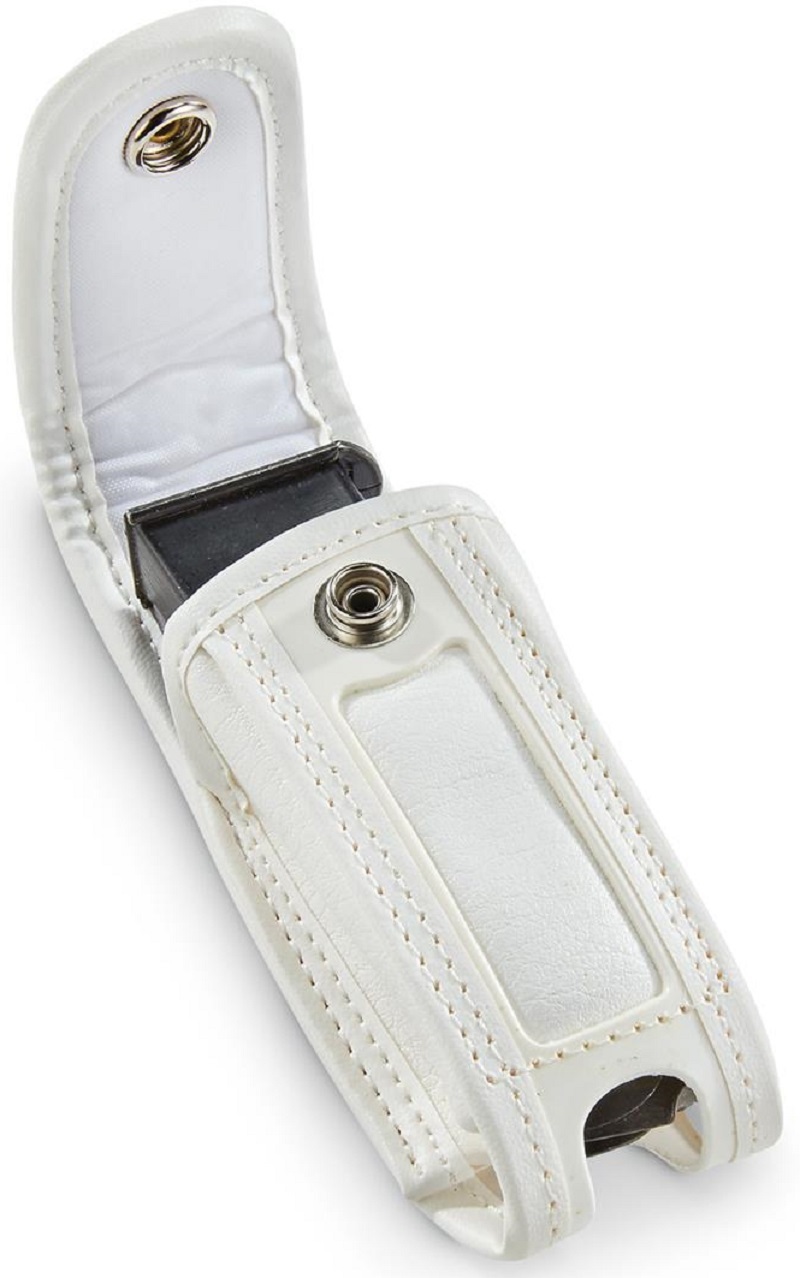 1 NEW White Leather Military & Police Issue 9MM single Magazine Pouch