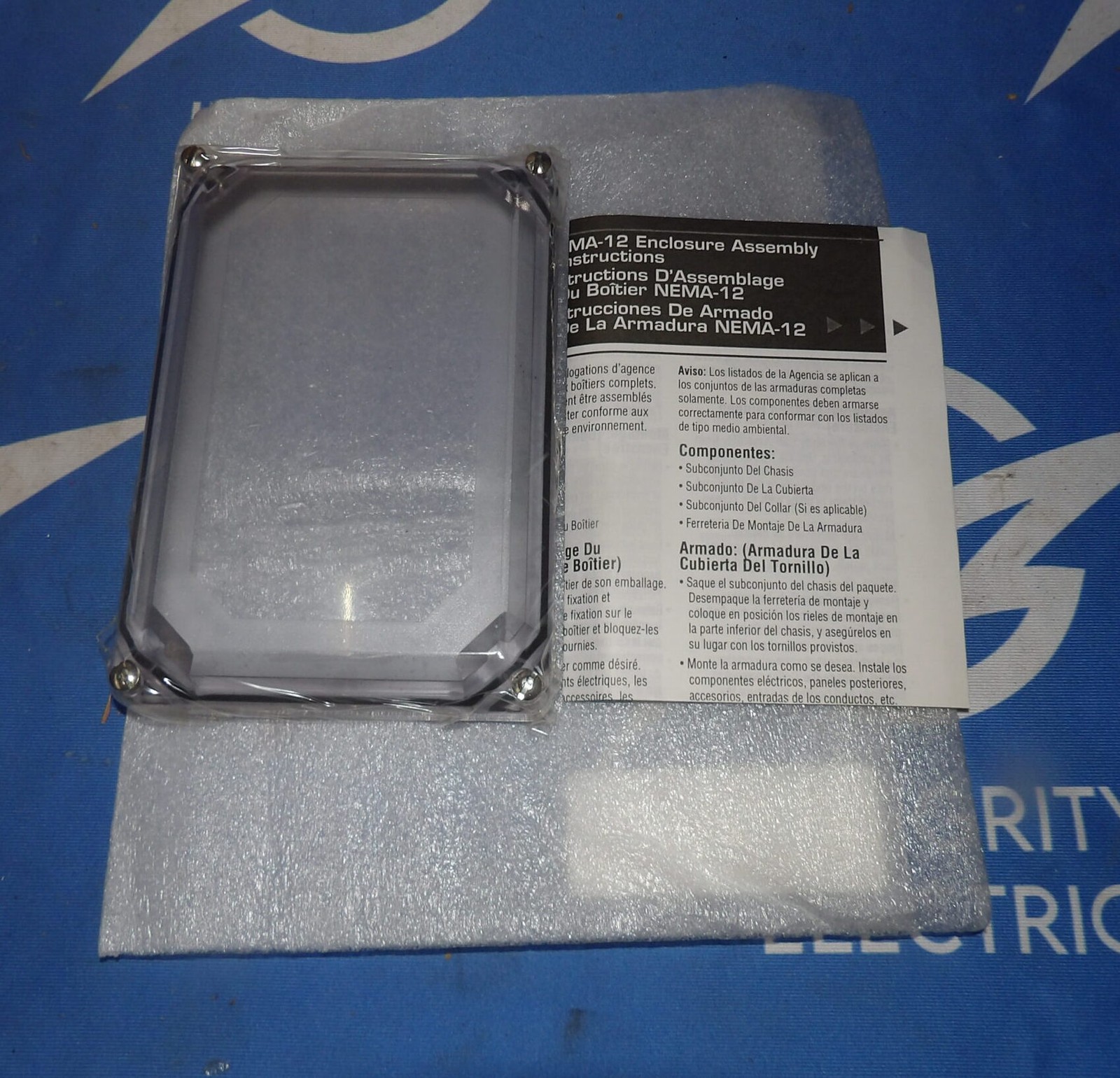 NIB Carlon NV64L 6" x 4" NEMA 12 Clear Screw Covers + 1 Year Warranty
