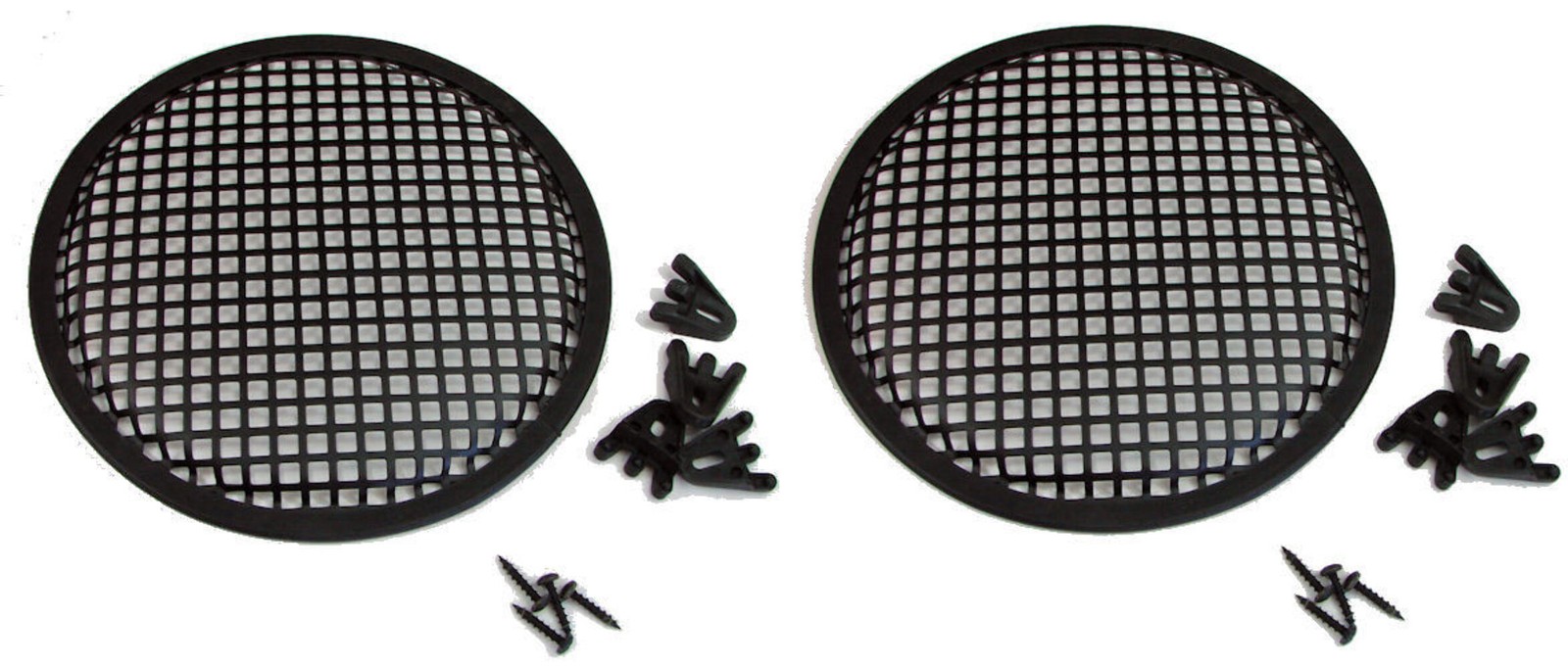 (2 PACK) PENN ELCOM G10 Heavy Duty 10" Round Waffle Speaker Grill w/ Mount Kit