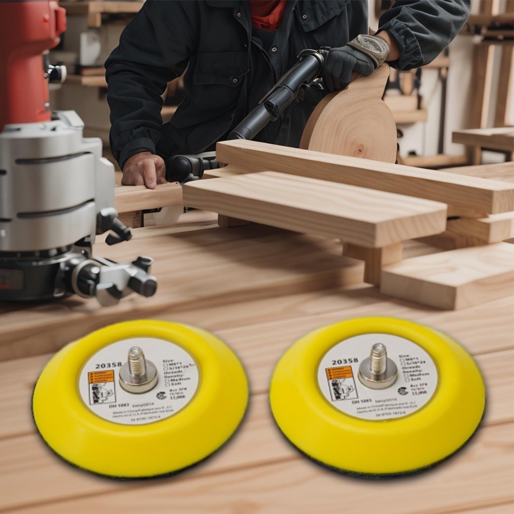Pack Of 2 Sanding / Backing Pads Hook&Loop M6 Thread For Air Sander Polishing A