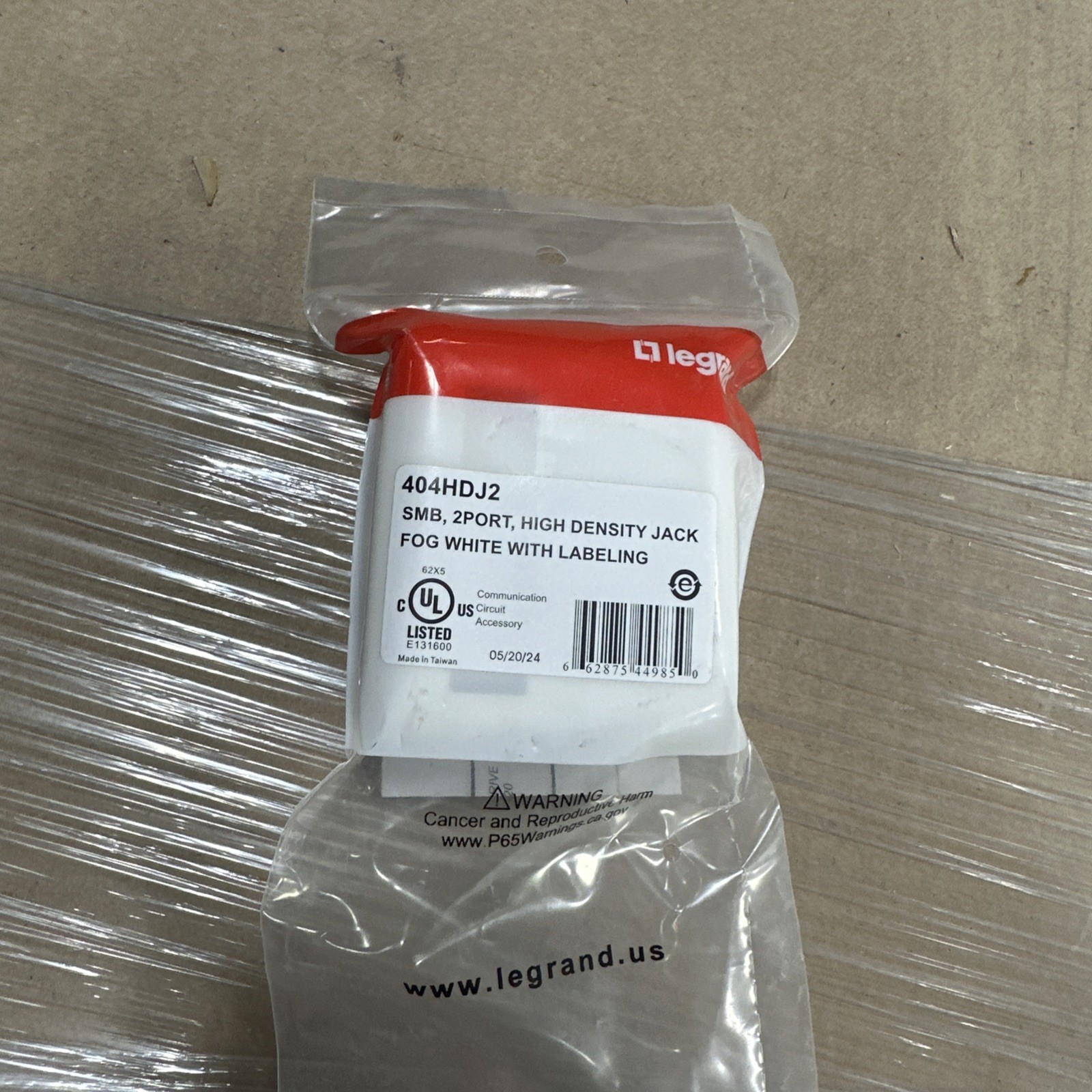 Legrand 404HDJ2 SMB 2 PORT HDJ With Labeling 1pcs