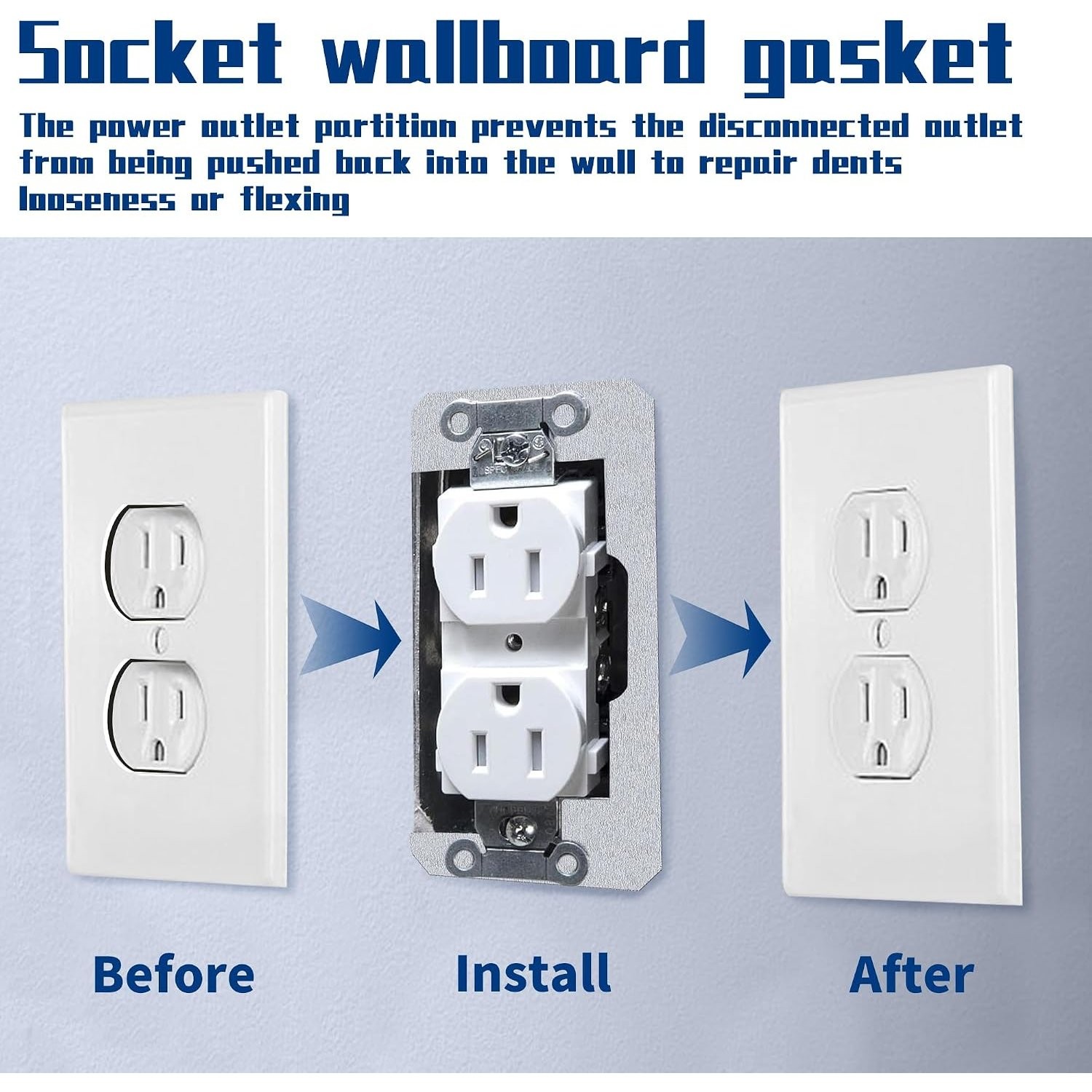 Galvanized Metal Wall Plate Spacer for Secure Electrical Outlet Installation