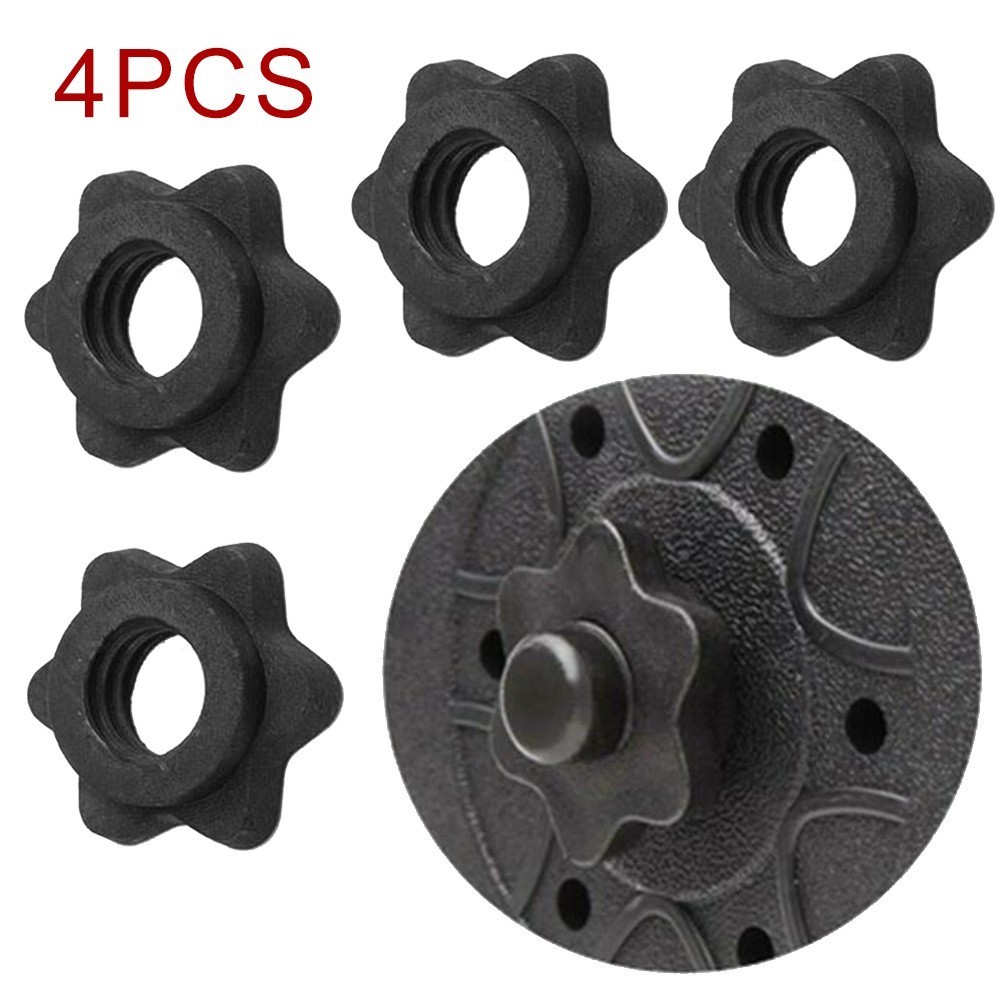 Spinlock Collars Dumbbell Lock Nut Screw Collars Spinlock 4Pcs Bar Barbell