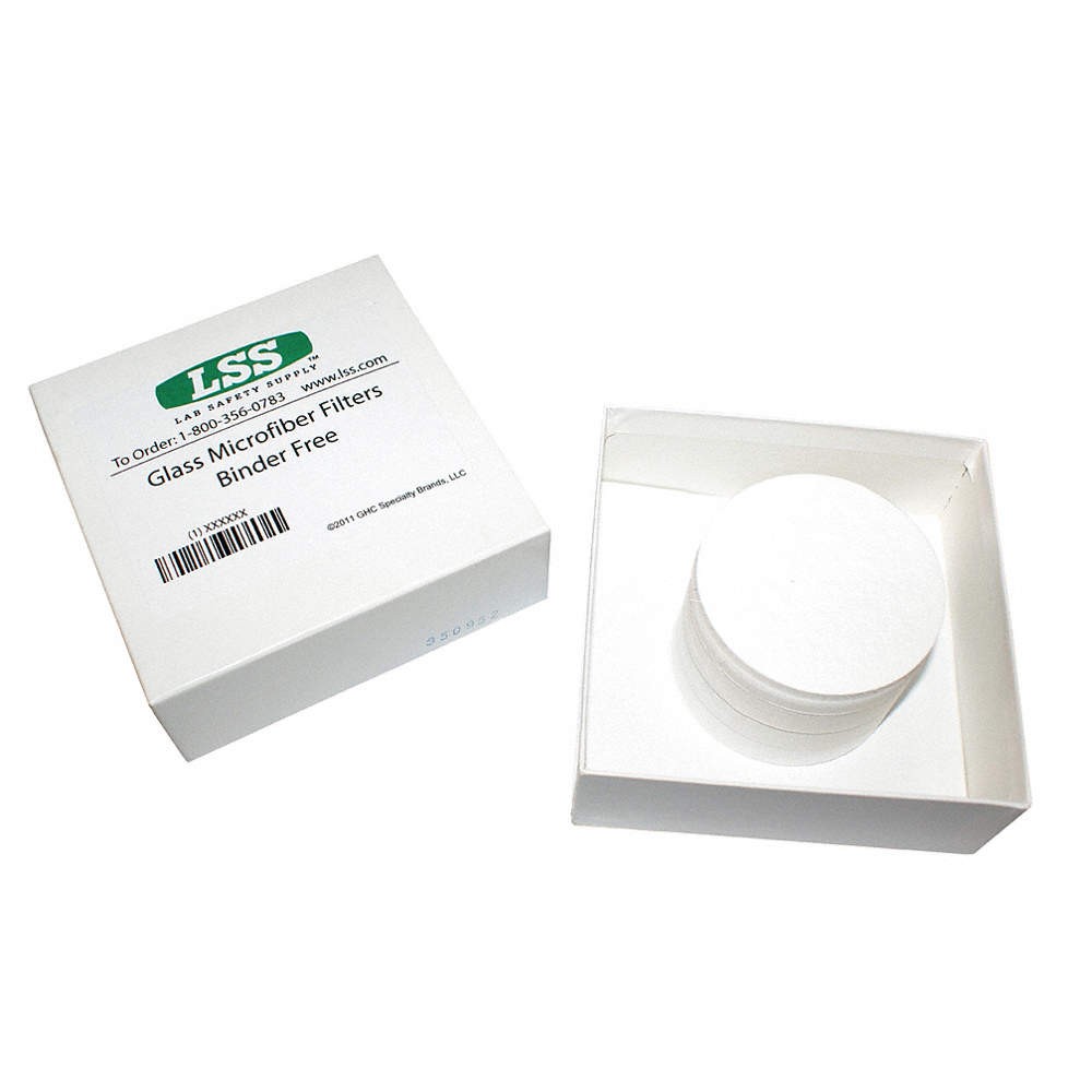 LABEXACT 12K888 Glass Mic Filter,7 cm Dia,1.2 um,PK100 12K888