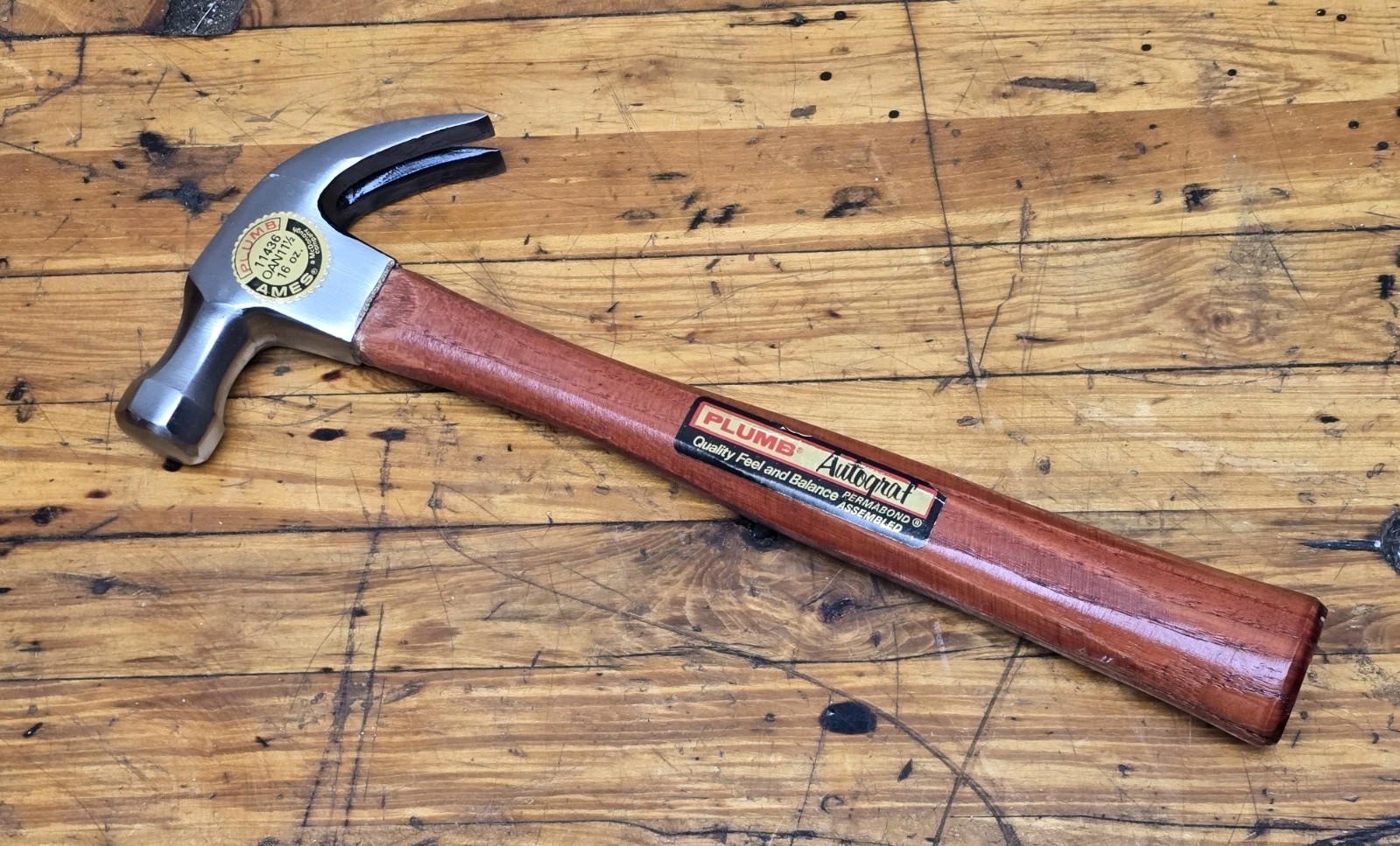 Vintage NOS Plumb 16 oz Claw Hammer Permabond Autograf Tools Fayette R Plumb NEW