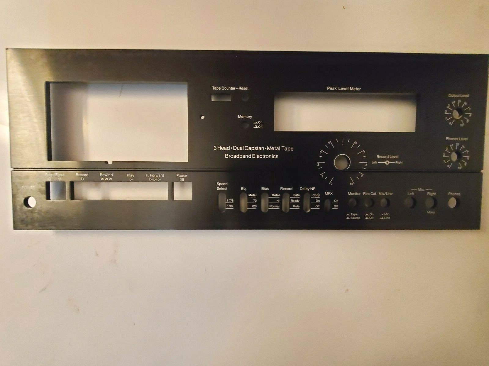 BIC T-3M Face Plate