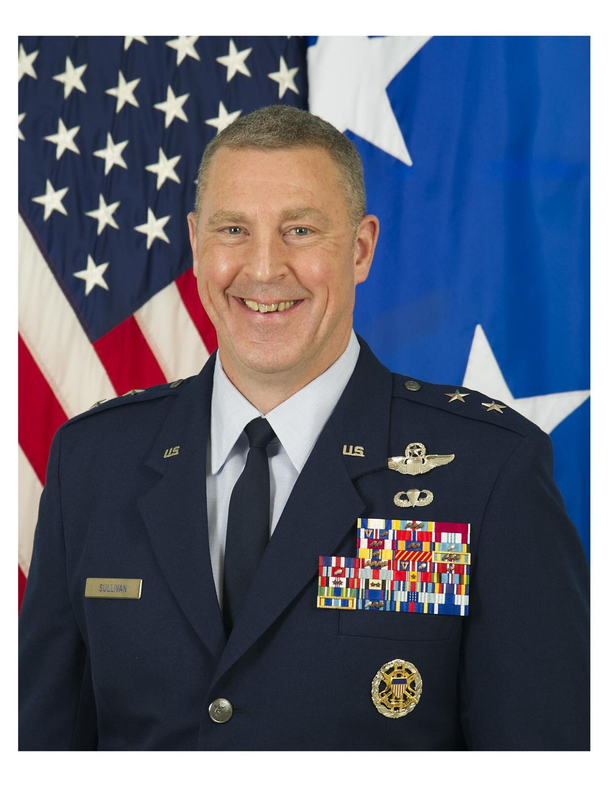 United States Air Force General Brad M. Sullivan 8x10 Photo On 8.5" x 11"
