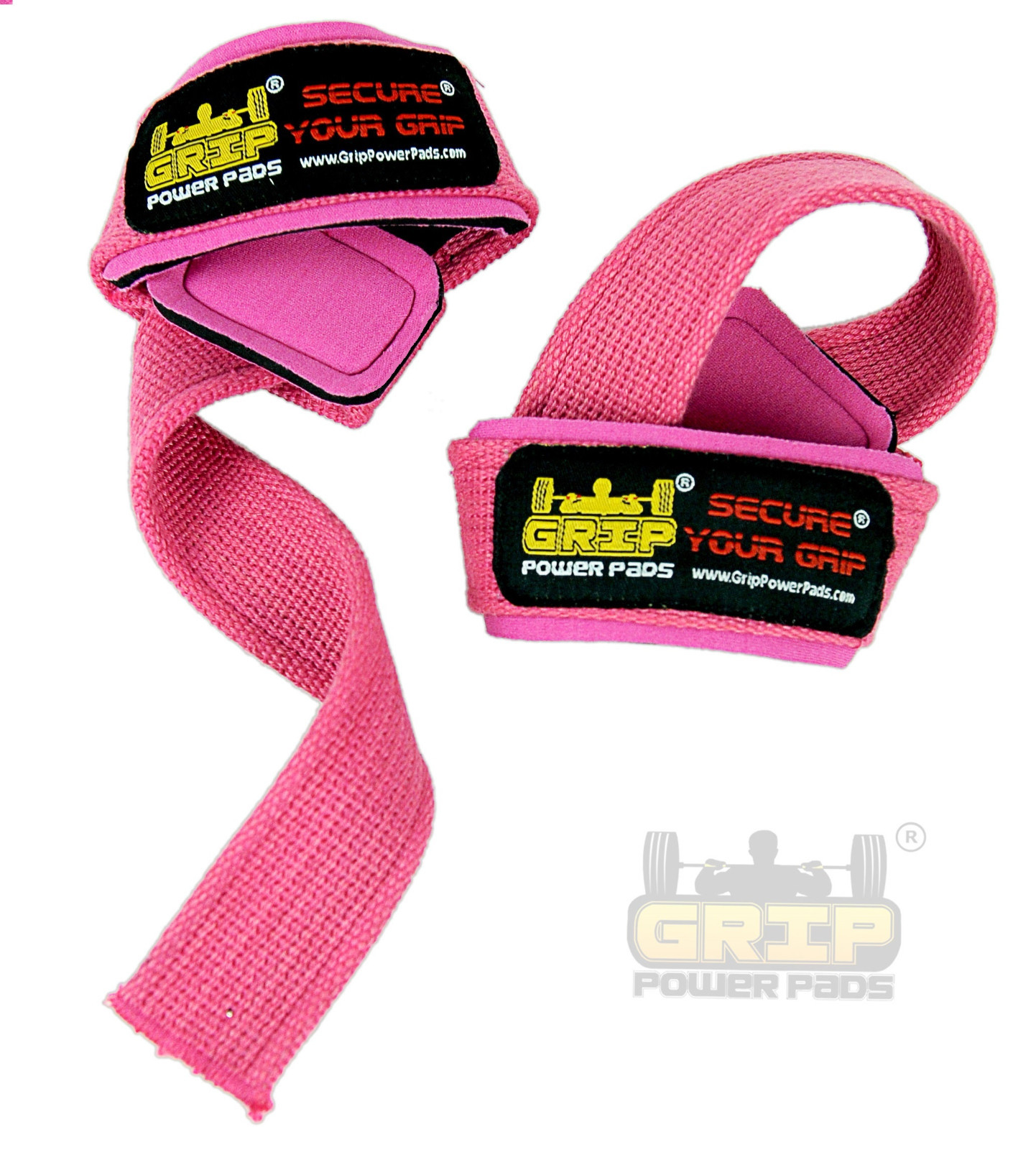 PINK WOMEN Classic Heavy Duty Neoprene Padded Weight Lifting Straps New