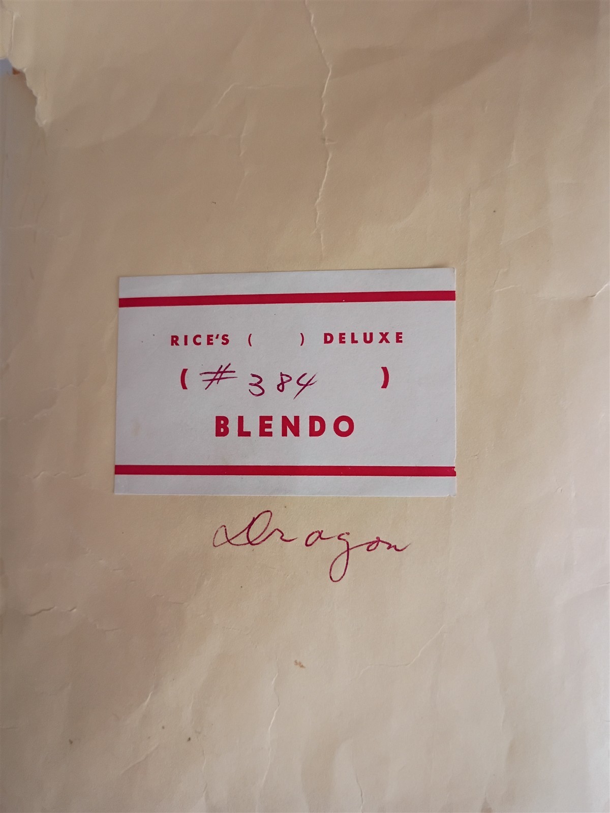 Blendo Dragon SKS Rice Silks 36" Original Instructions & Packaging