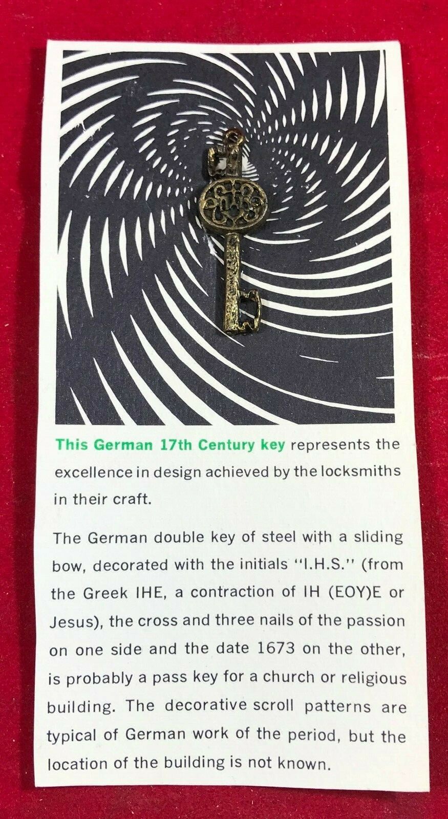 Replica of 17th Century German Key