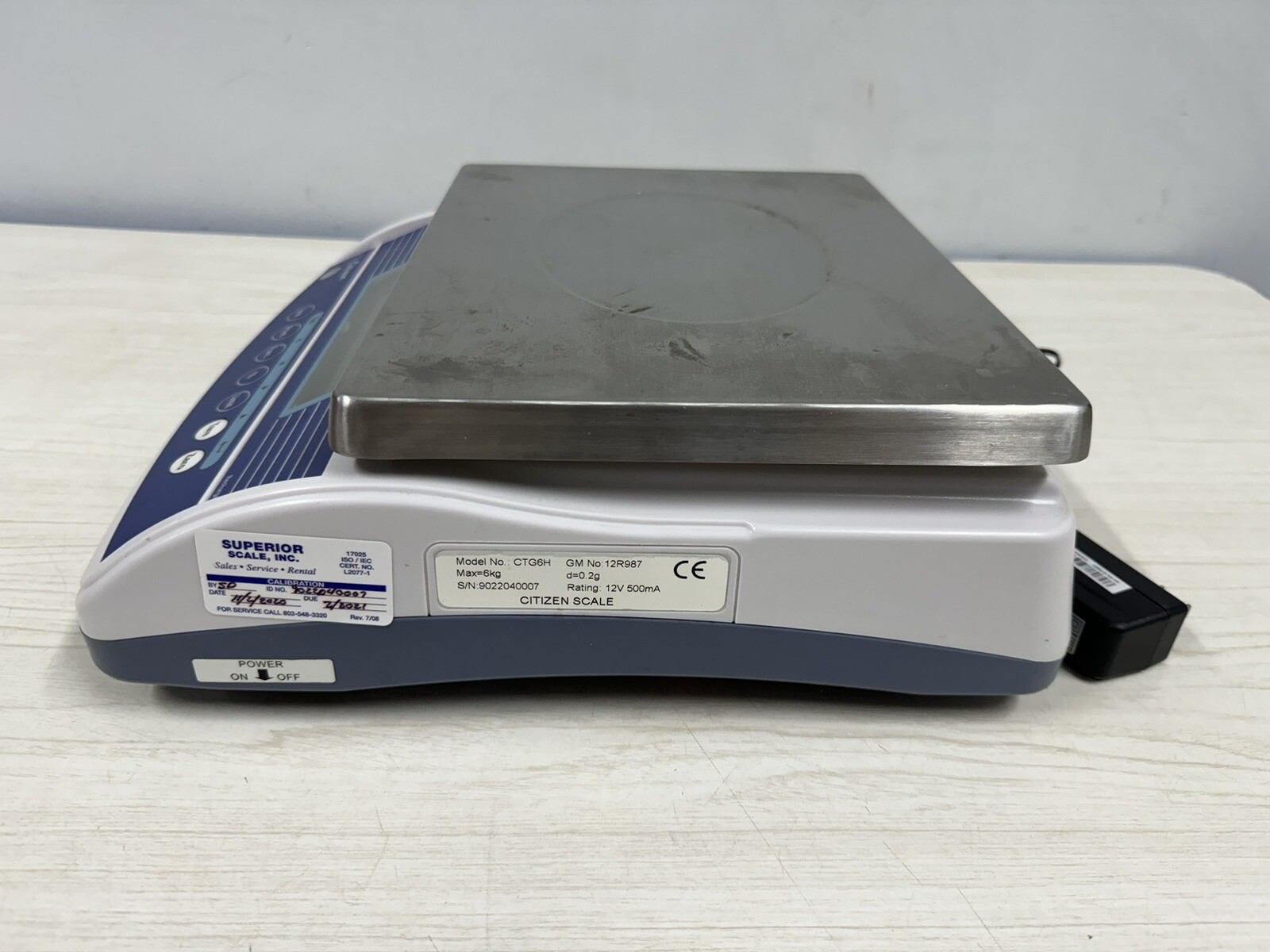 Citizen CTG-6H Compact Bench Scale With 6 Kilogram Capacity