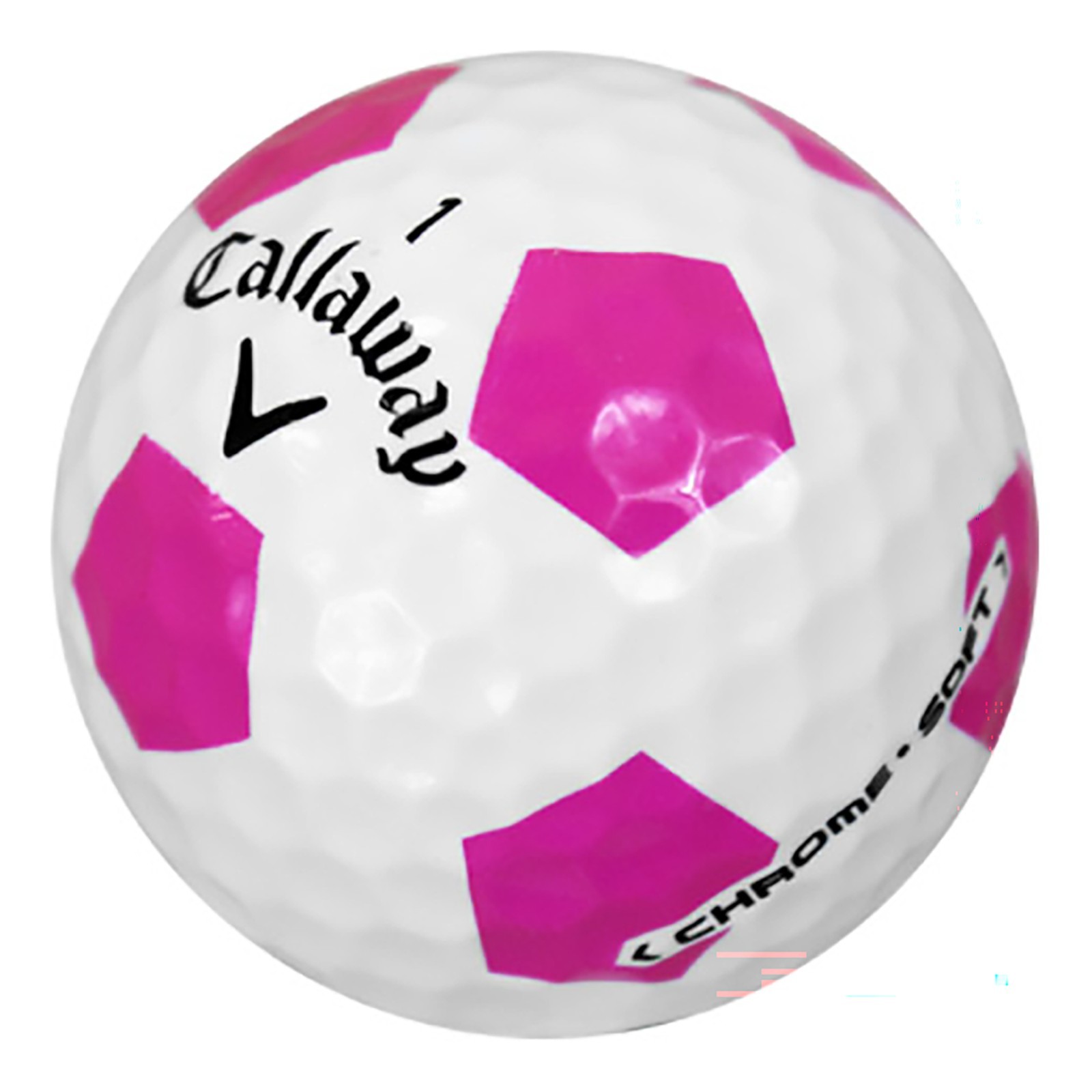 Callaway Chrome Soft Truvis Pink Golf Balls, Good Condition, White & Pink