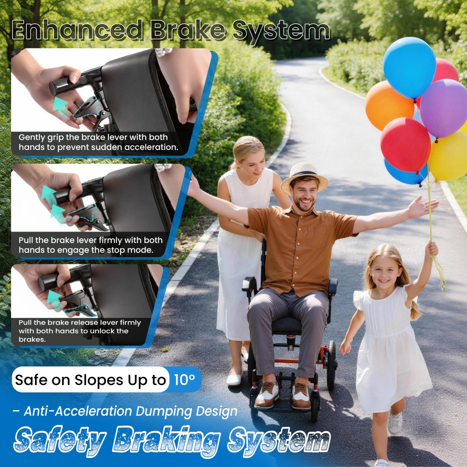 24lbs Lightweight Transport Wheelchair, Adjustable Backrest, Telescopic Handle