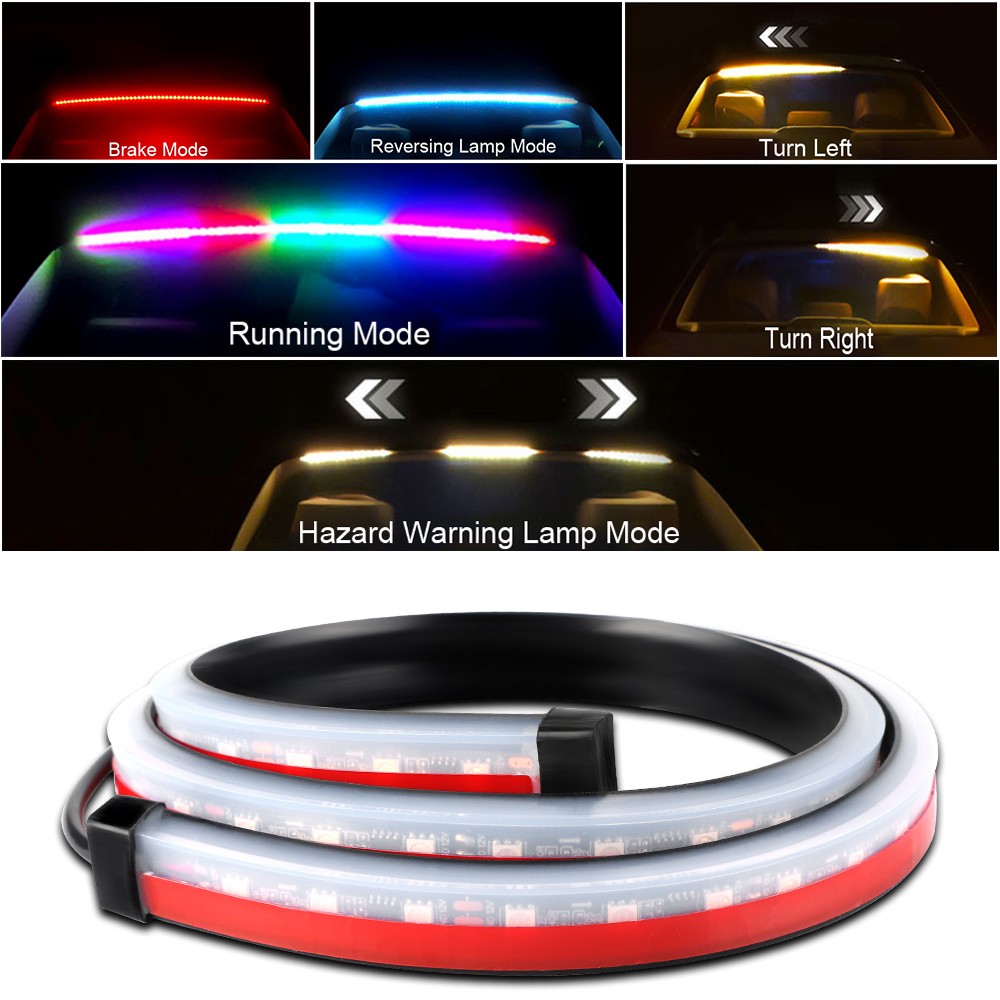 LED 3rd Brake Tail Reverse Light Strip Bar Turn Signal Windshield Stop Running