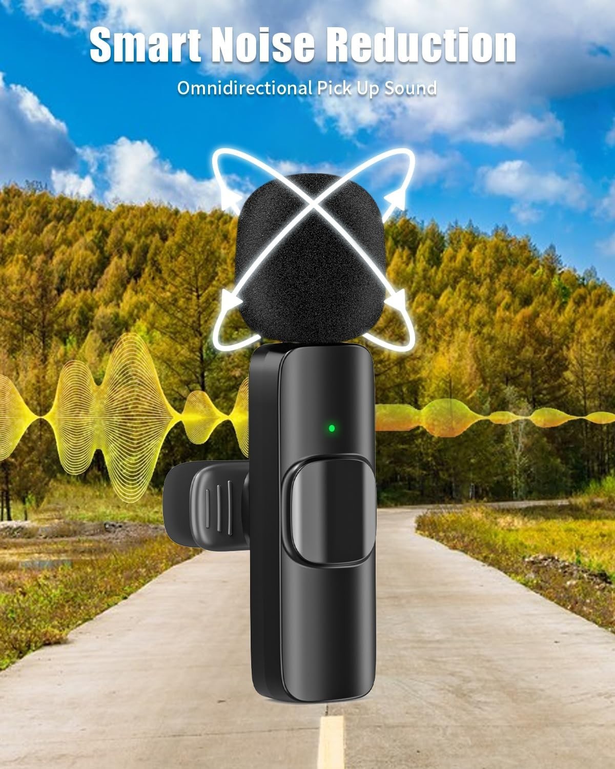 Noise Cancelling Portable Wireless Microphone for Content Creators